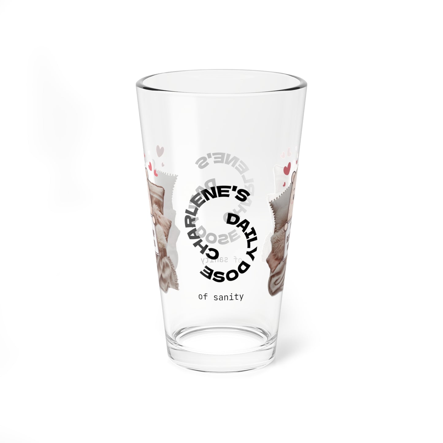 "I’m In A Relationship With My Bed" personalized funny pint glass for cozy moments and relaxation.