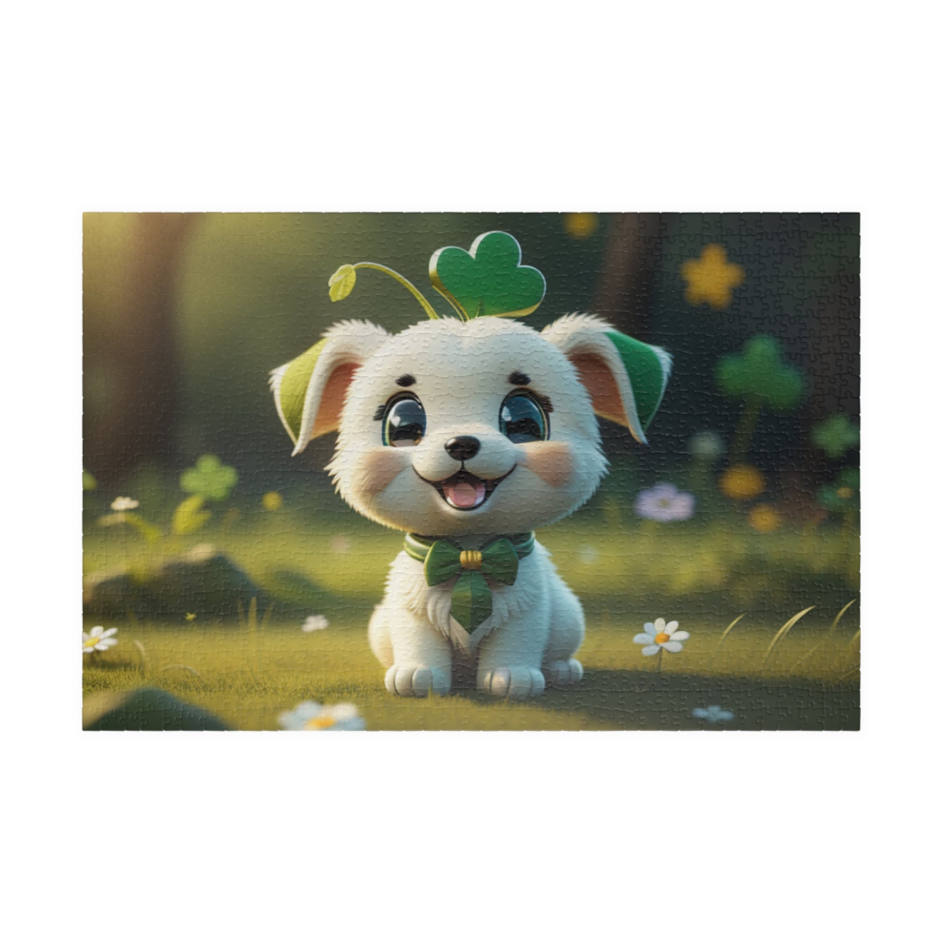 Gaelic Gratitude Puppy - St. Patrick's Day Mental Health Puzzle