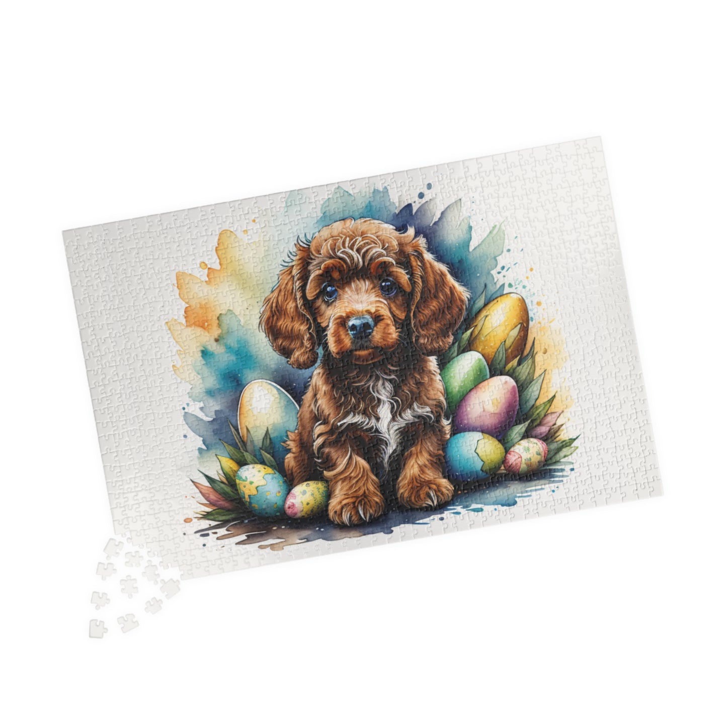 Poodle (Brown) Easter Puppy Puzzle - Dog Lovers, Mental Health Benefits, Holiday Fun, Mindfulness, Stress Relief, Festive Gift