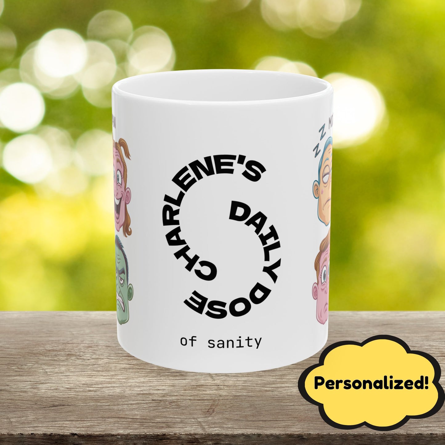 Mood: Human Funny Mental Health Mug, Stylish Ceramic Coffee Cup, Positive Affirmation Gift, Anxiety Relief, Self-Care Mug, Therapist Office Décor