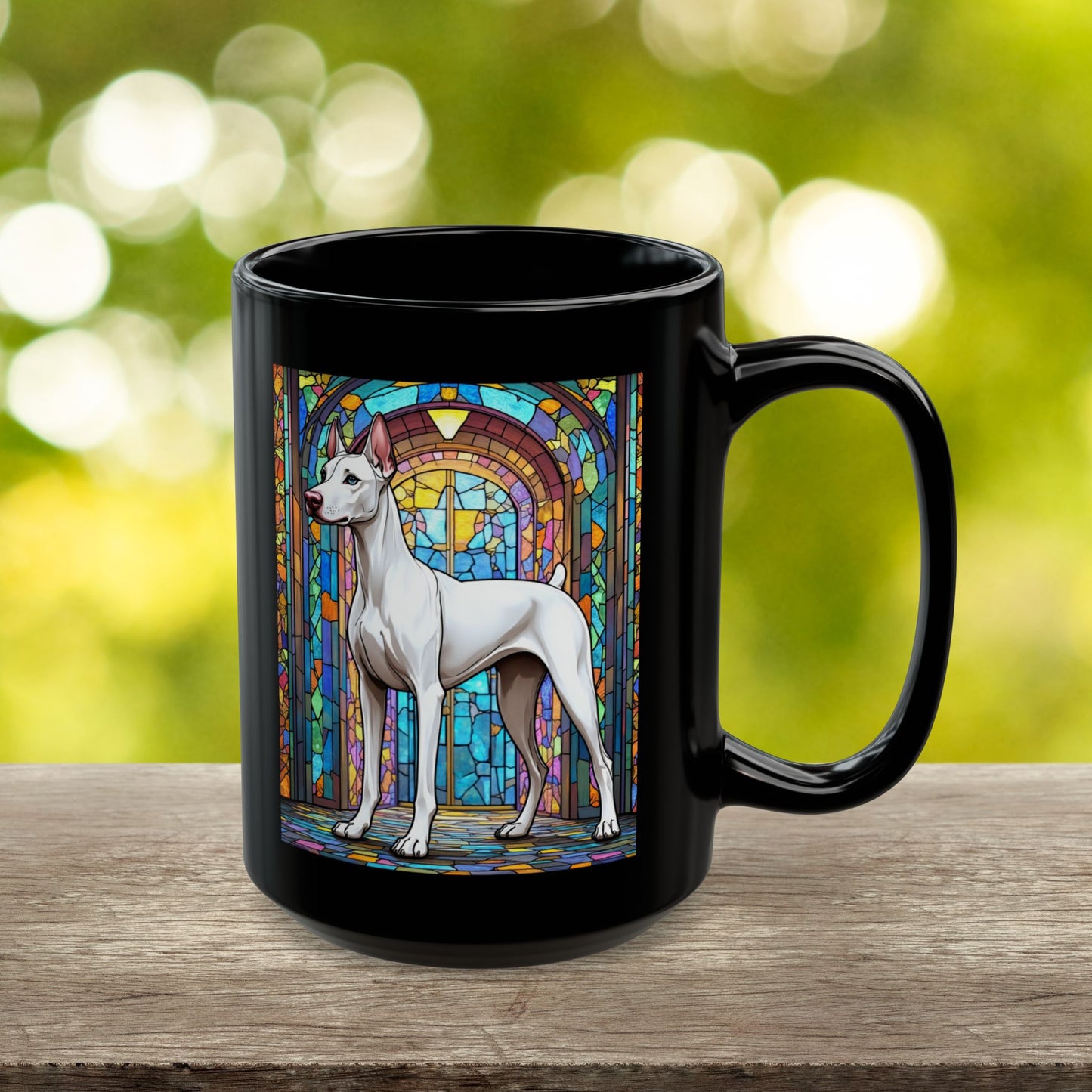 White Doberman Pinscher personalized pet lover mug
