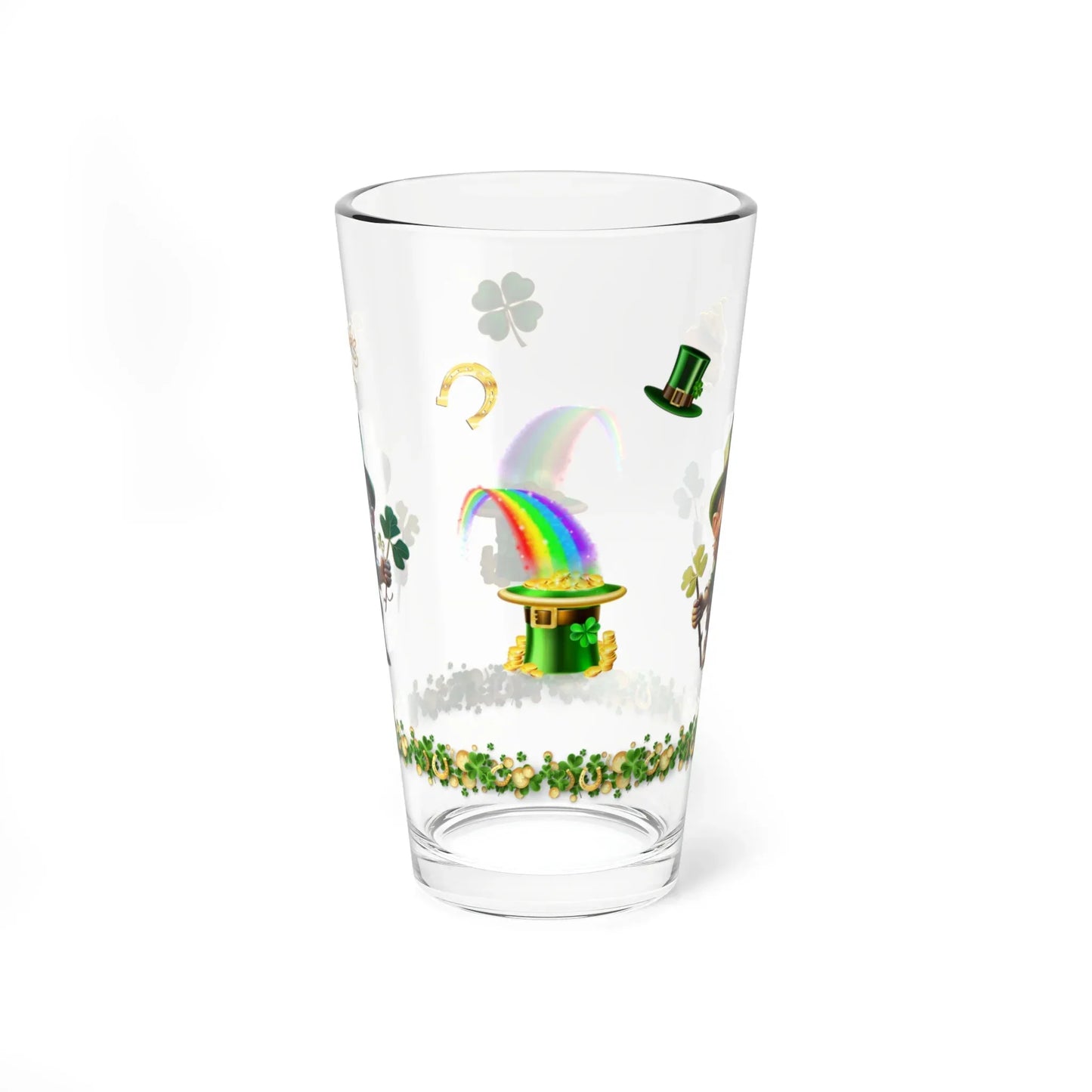 Shop our premium lucky leaf labyrinth st patricks day pint glass 16oz from MySisterIsASurvivor.