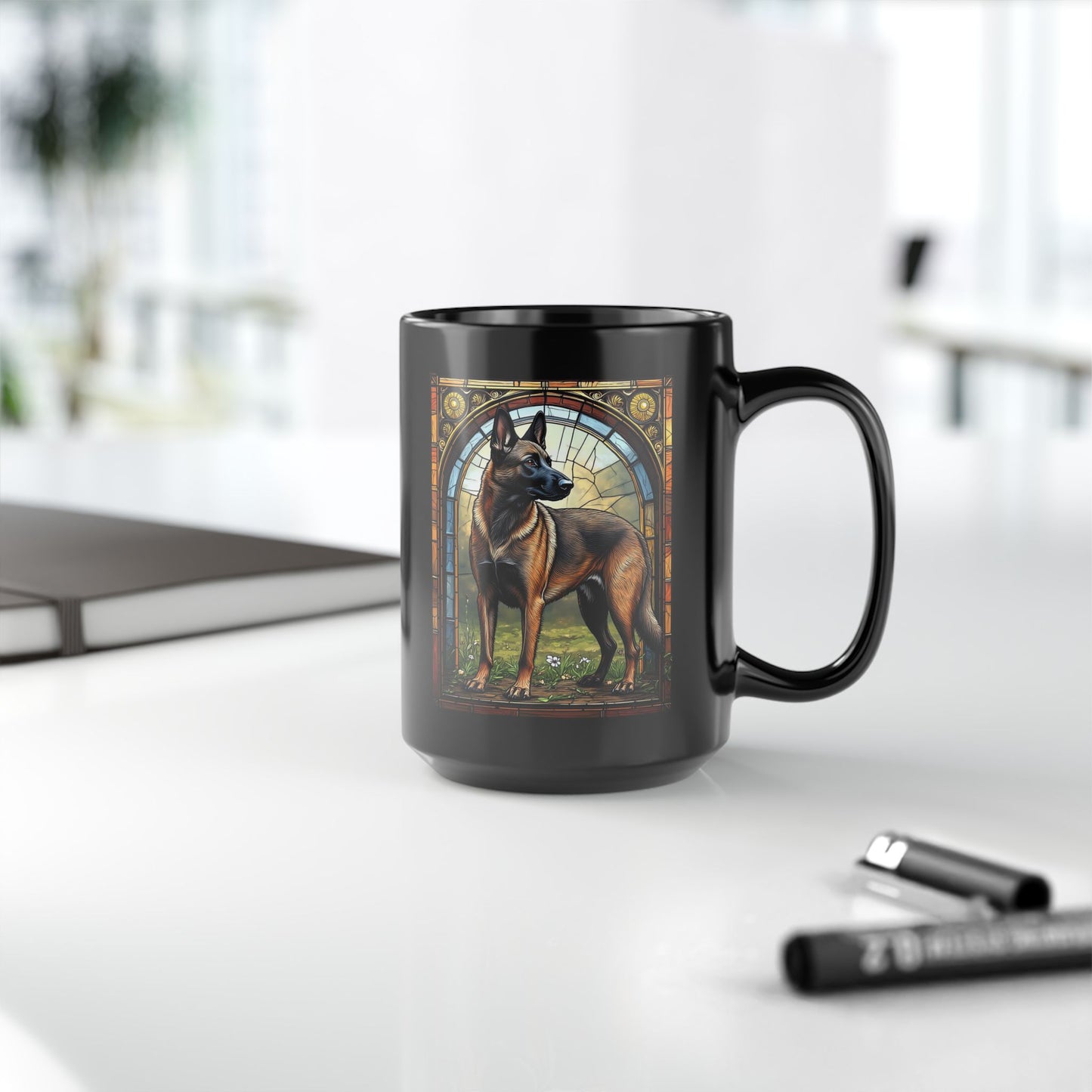 Fawn sable Belgian Malinois dog lover personalized mug