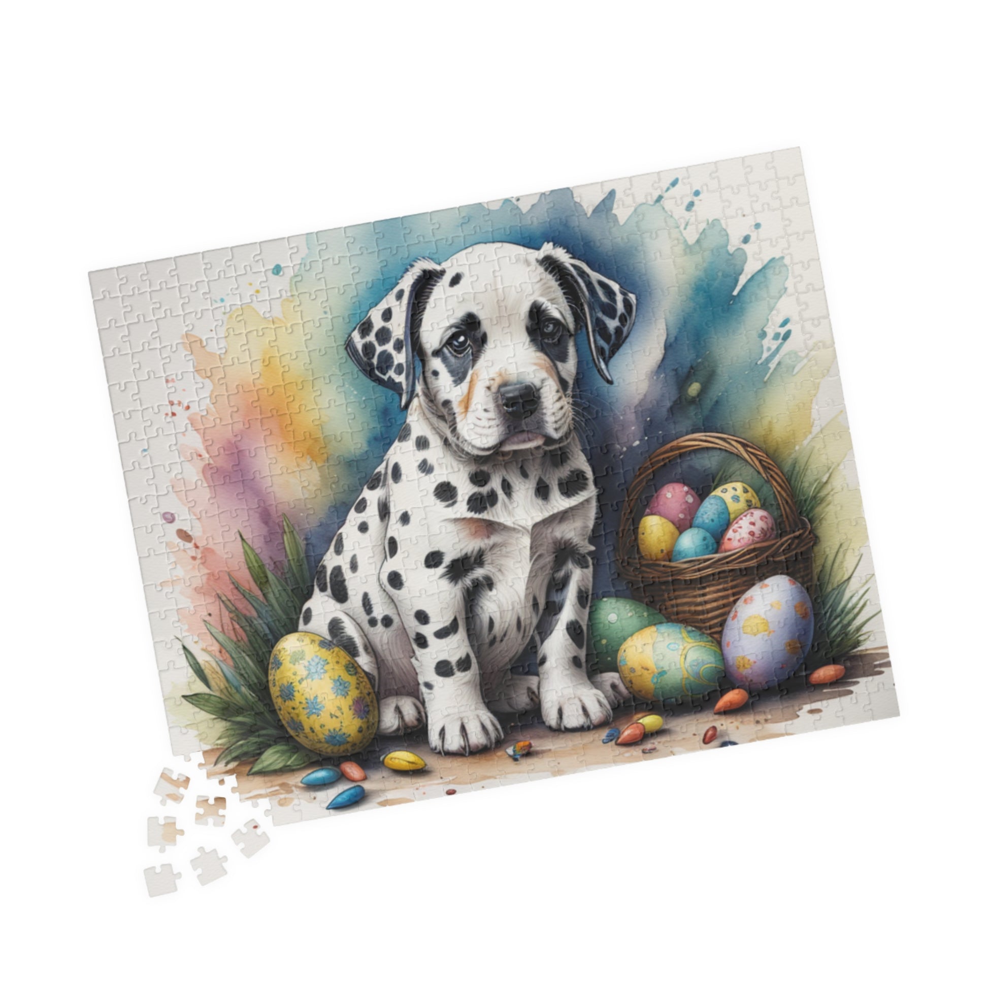 Dalmatian Easter Puppy Puzzle - Dog Lovers, Mental Health Benefits, Holiday Fun, Mindfulness, Stress Relief, Festive Gift