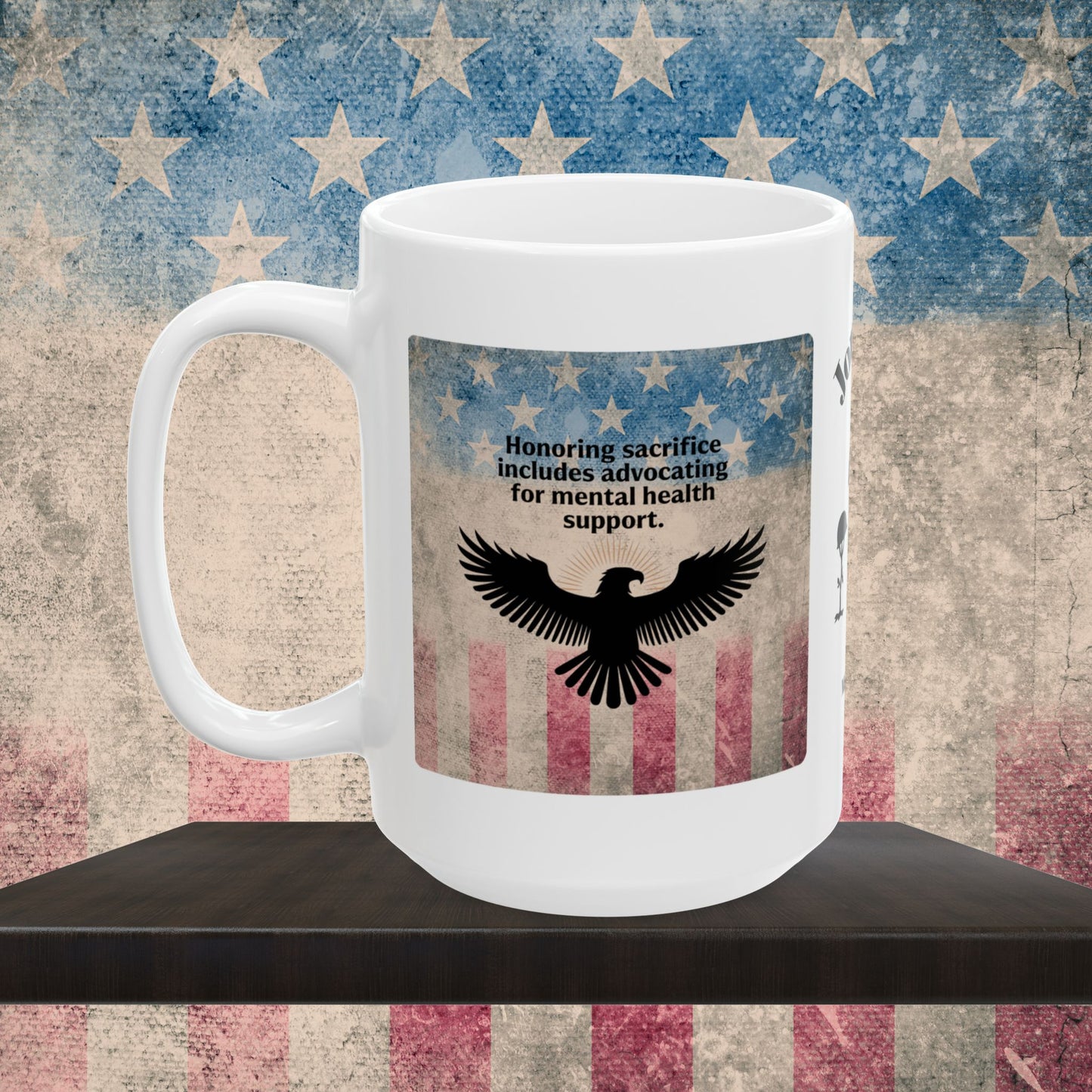 Personalized Memorial Day Mug - "Honoring Sacrifice" PTSD Support Tribute