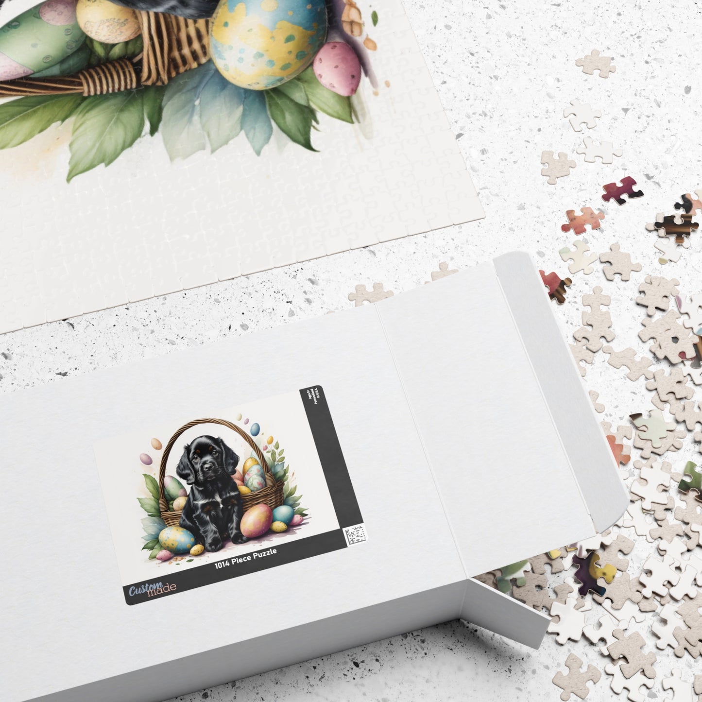 Cocker Spaniel (Black) Easter Puppy Puzzle - Dog Lovers, Mental Health Benefits, Holiday Fun, Mindfulness, Stress Relief, Festive Gift