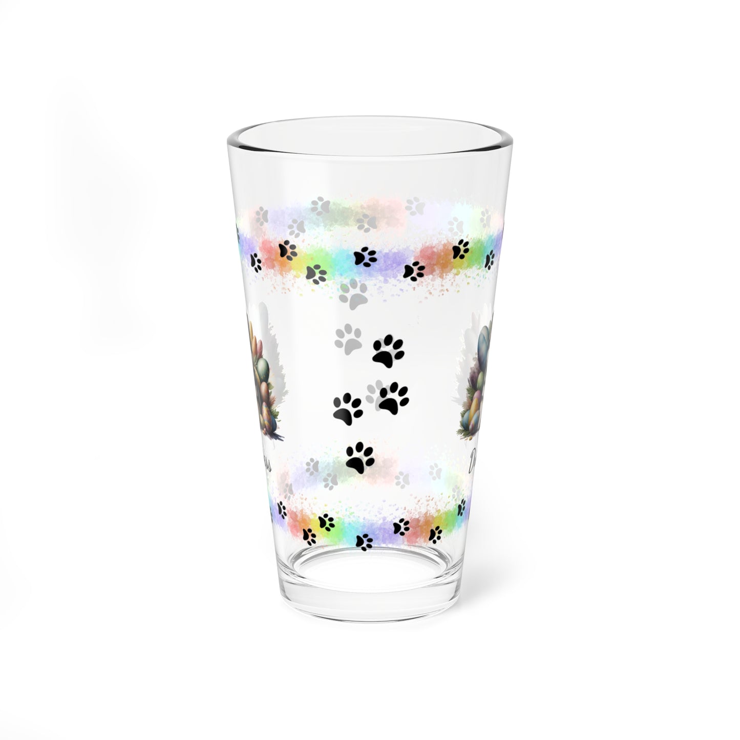 Alaskan Malamute Personalized Easter Puppy 16oz Pint Glass - Custom Dog Design, Mental Health Gift, Easter Décor, and Festive Celebrations