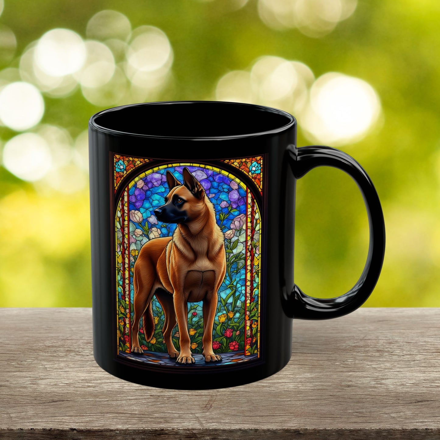 Red Belgian Malinois dog lover gift mug with name