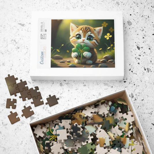 Shop our tranquil treasures with tiny whiskers st patricks day mental health puzzle featuring the 1014 pcs (Horizontal) style option from MySisterIsASurvivor.