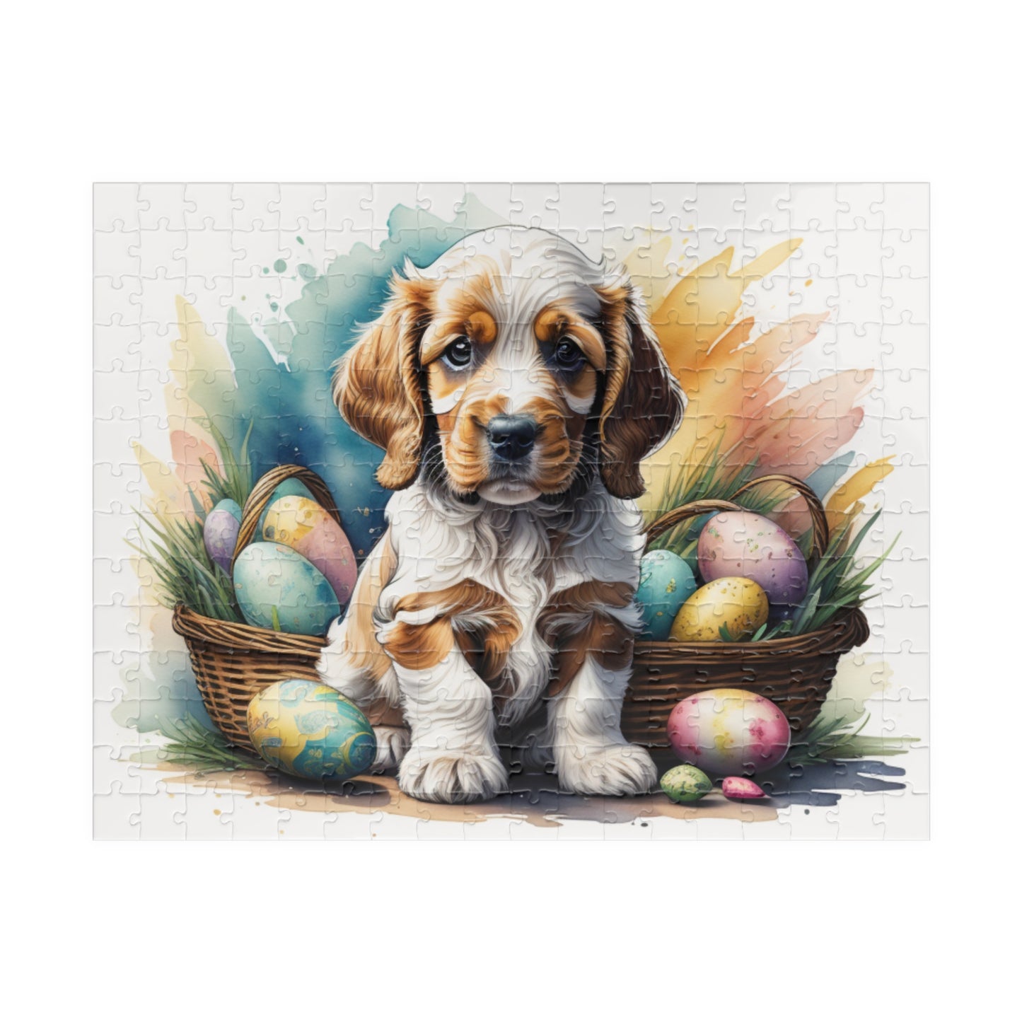 Cocker Spaniel (Orange Roan) Easter Puppy Puzzle - Dog Lovers, Mental Health Benefits, Holiday Fun, Mindfulness, Stress Relief, Festive Gift
