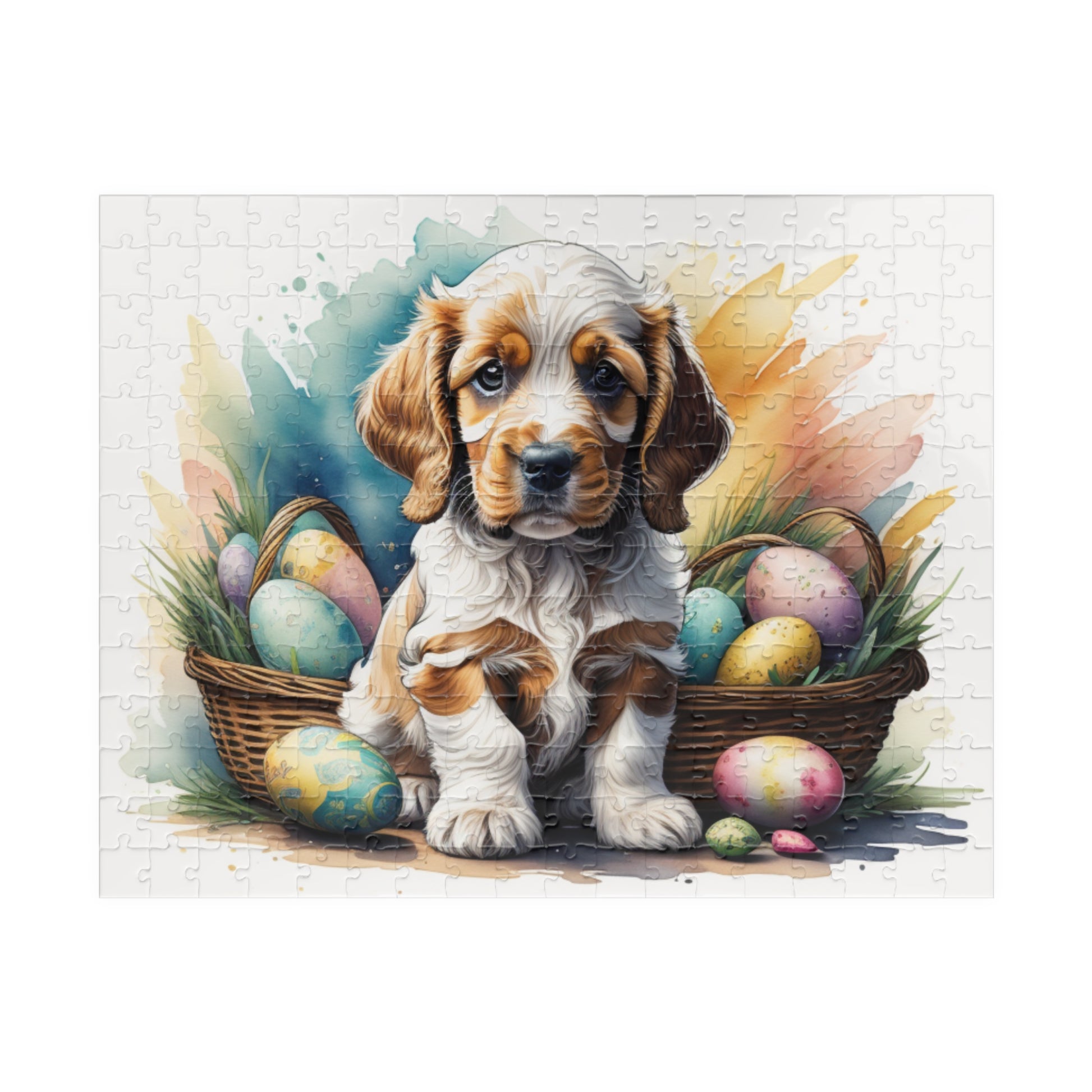 Cocker Spaniel (Orange Roan) Easter Puppy Puzzle - Dog Lovers, Mental Health Benefits, Holiday Fun, Mindfulness, Stress Relief, Festive Gift