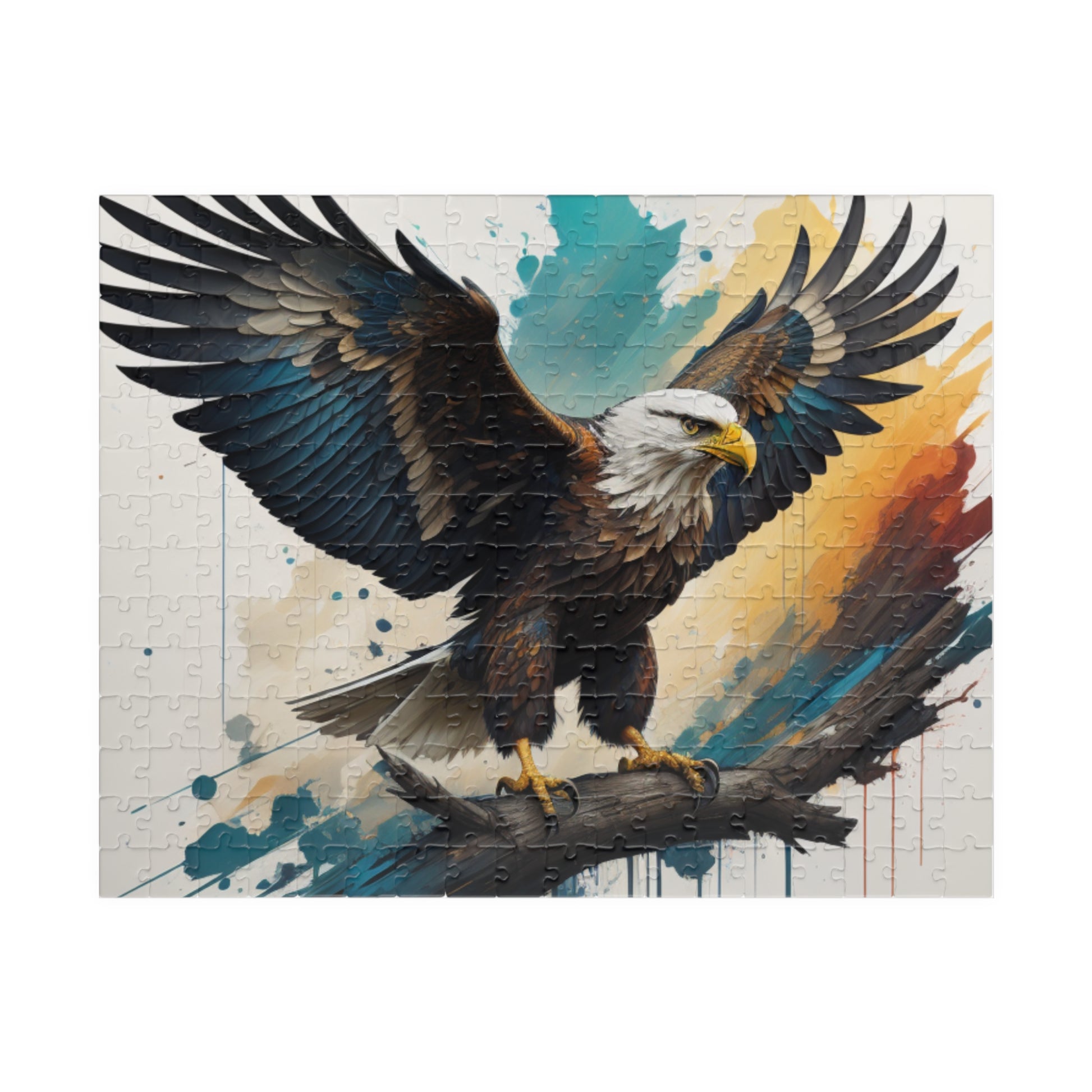 Inspirational Eagle Flight: Majestic Eagle Puzzle - Symbol of Strength, Freedom, and Resilience