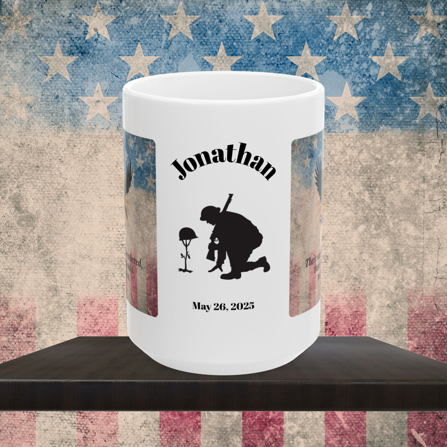 Personalized Memorial Day Mug - "Their Sacrifice Is Remembered" PTSD Support Tribute