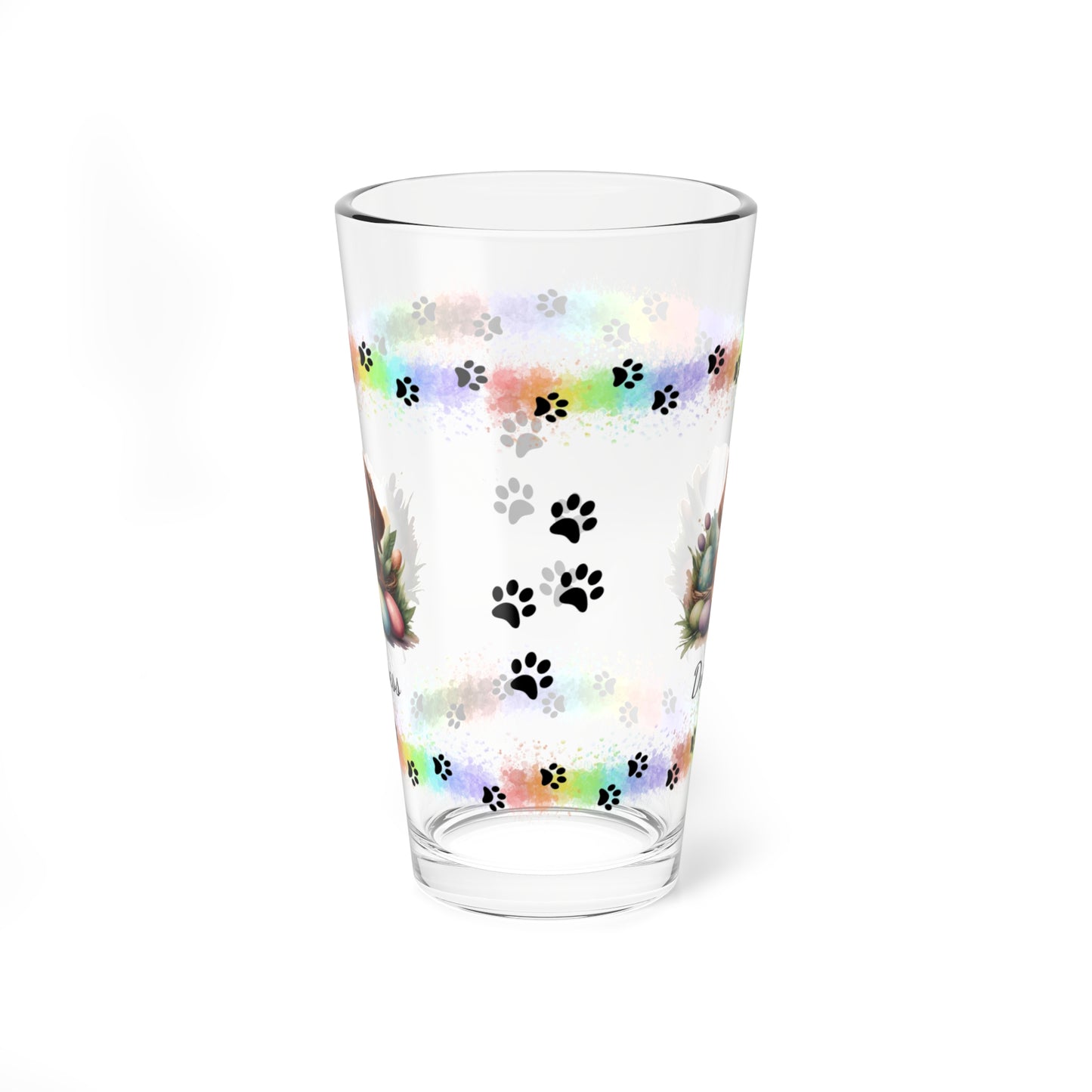 Irish Setter Personalized Easter Puppy 16oz Pint Glass - Custom Dog Design, Mental Health Gift, Easter Décor, and Festive Celebrations