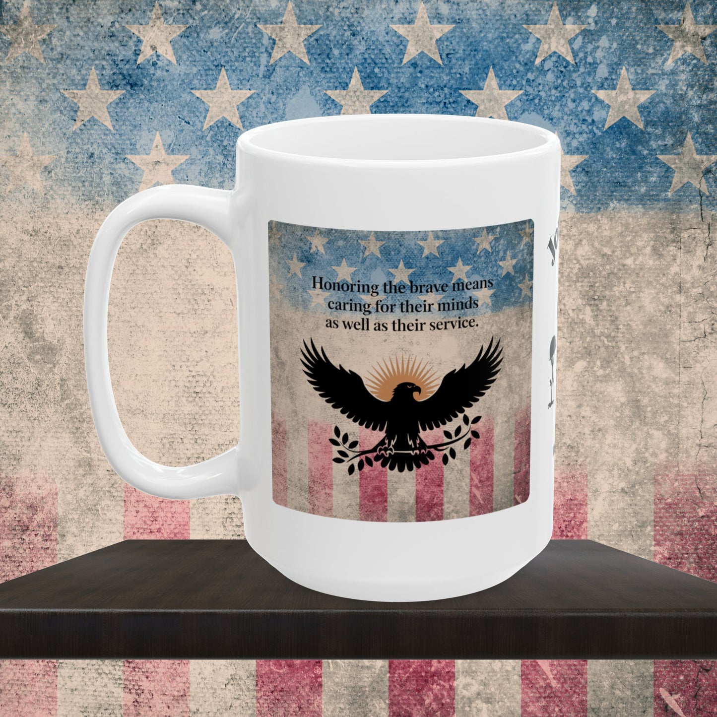 Personalized Memorial Day Mug - "Honoring The Brave" PTSD Support Tribute