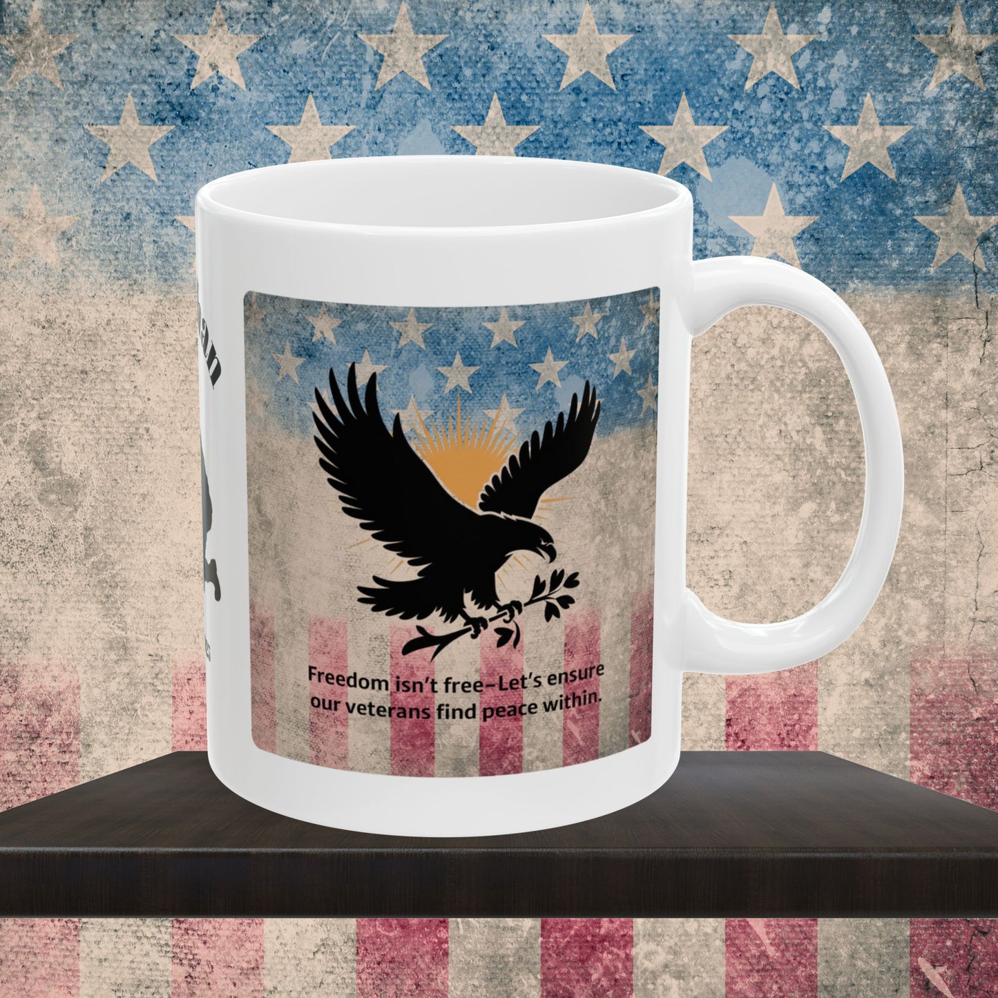 Personalized Memorial Day Mug - "Freedom Isn't Free" PTSD Support Tribute