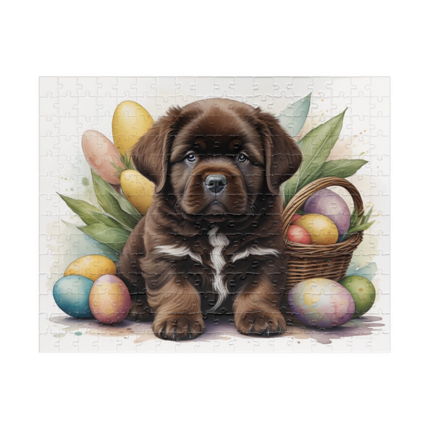 Newfoundland (Brown) Easter Puppy Puzzle - Dog Lovers, Mental Health Benefits, Holiday Fun, Mindfulness, Stress Relief, Festive Gift