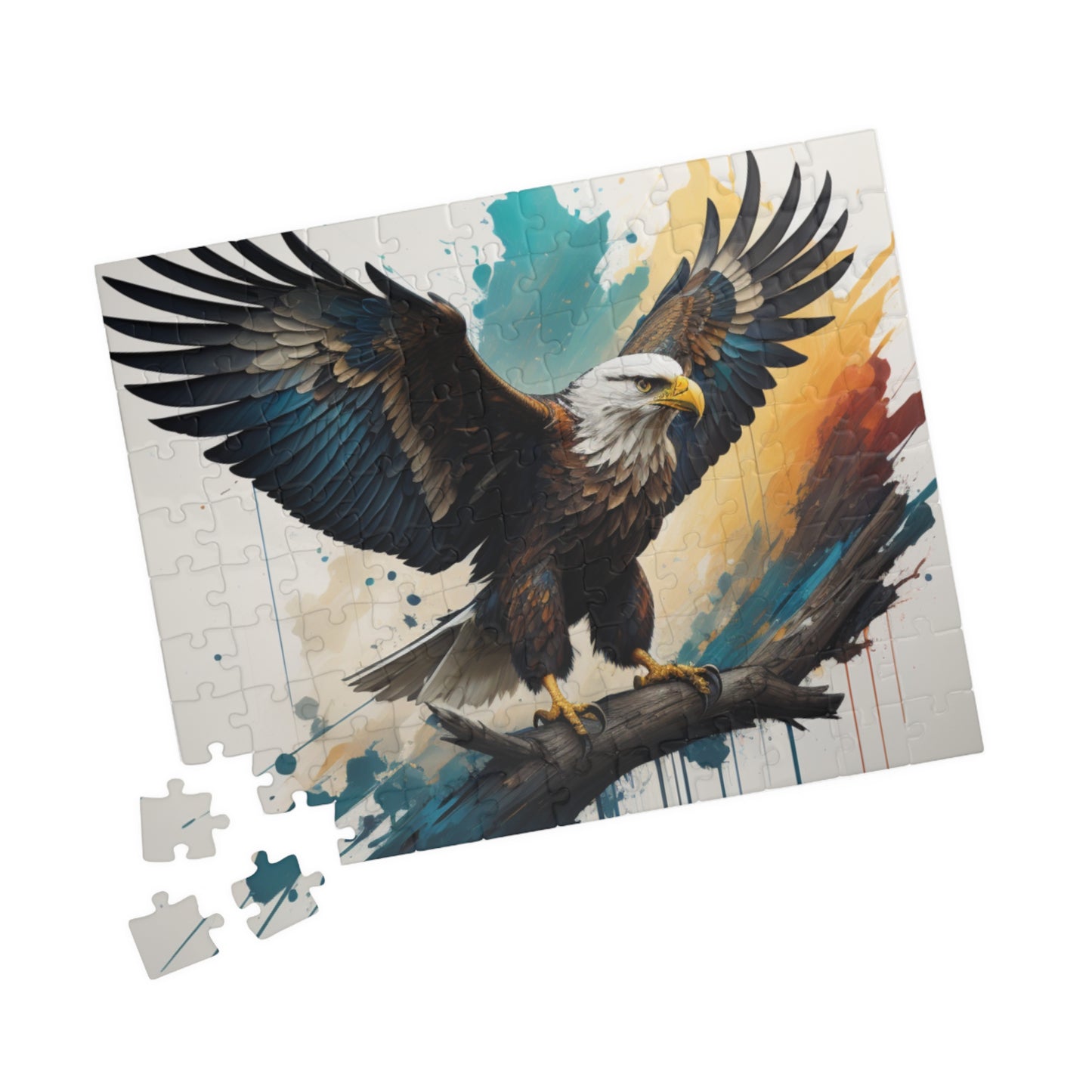Inspirational Eagle Flight: Majestic Eagle Puzzle - Symbol of Strength, Freedom, and Resilience