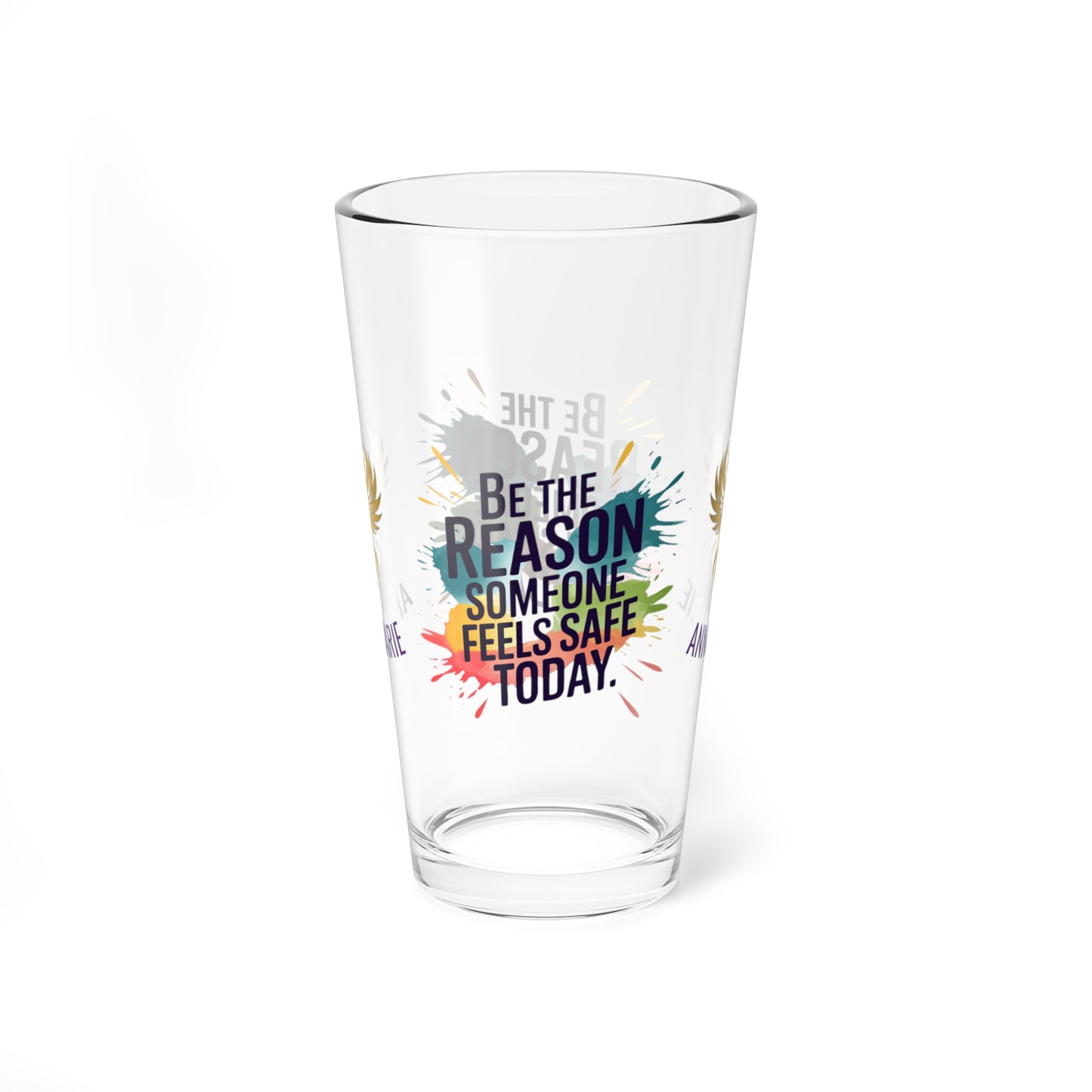 Rise & Reclaim Pint Glass – Be the Reason Someone Feels Safe Today | Survivor Encouragement Gift
