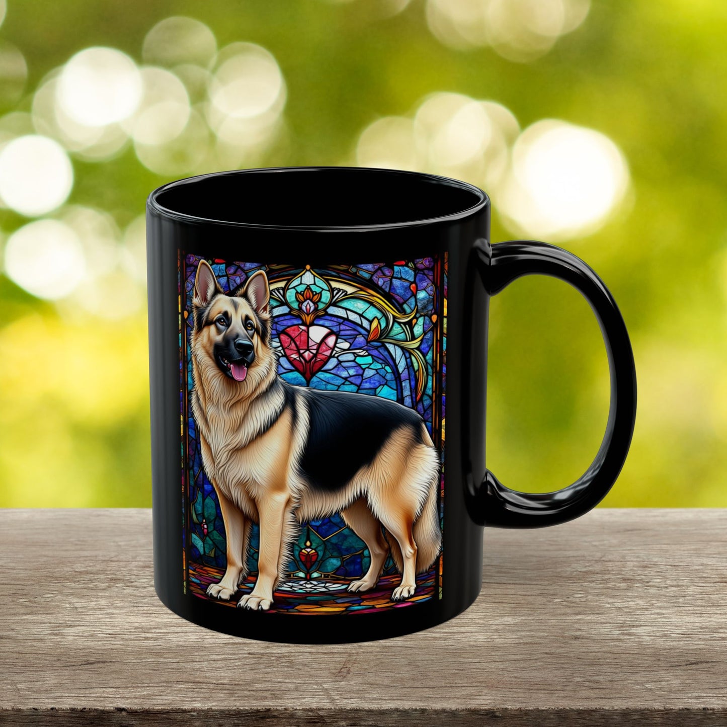 German Shepherd (Black & Cream) Personalized Mug, Pet Lover Mug, Dog Coffee Mug, Custom Name Mug, Dog Lover Gift, Dog-Themed Mug, GS Mug