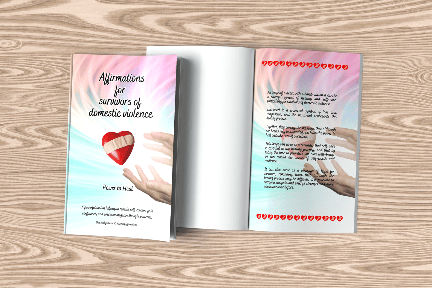 Affirmation Book - Power to Heal: 5 x 8 in. Paperback, 52 pages - 50 Inspiring Affirmations