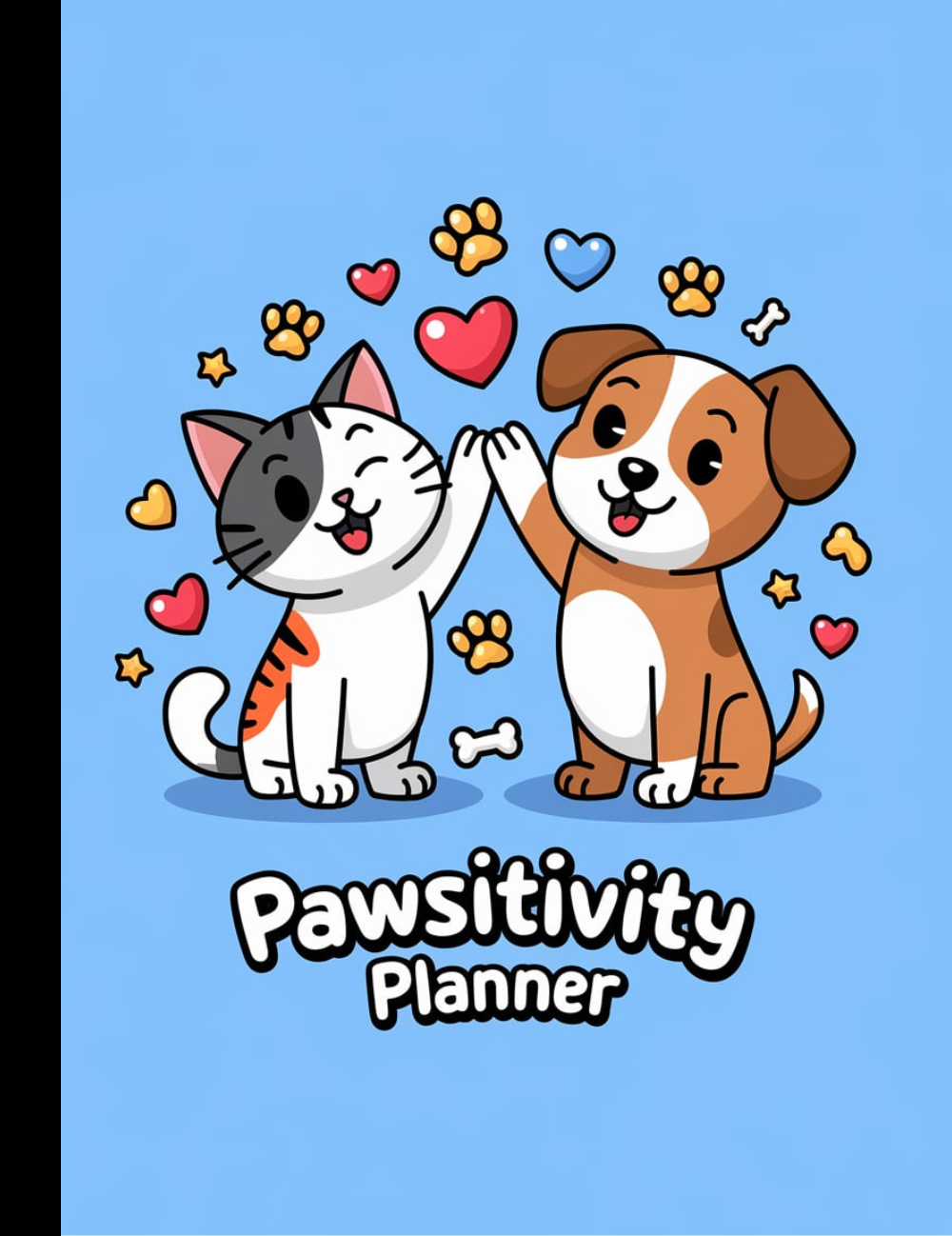 Pawsitivity Planner Composition Notebook for Journaling, Therapy, Self-Care, Anxiety, Mindfulness, Affirmations & Wellness Writing