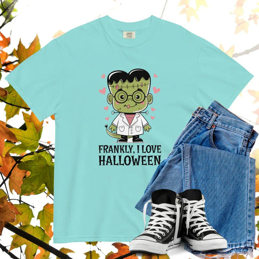 Frankly, I Love Halloween Comfort Colors Heavyweight Halloween T-shirt
