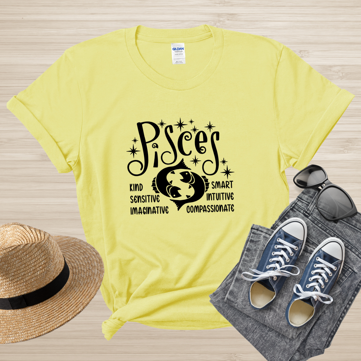 Pisces Zodiac T-Shirt, astrology horoscope tee, Pisces birthday shirt gift for men or women