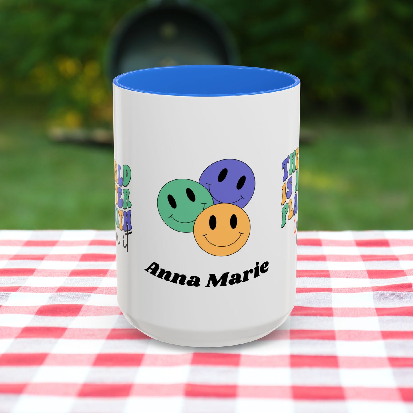 The World is a Better Place with You in It - Custom Retro Inspirational Wellness Mug for Mental Health Support