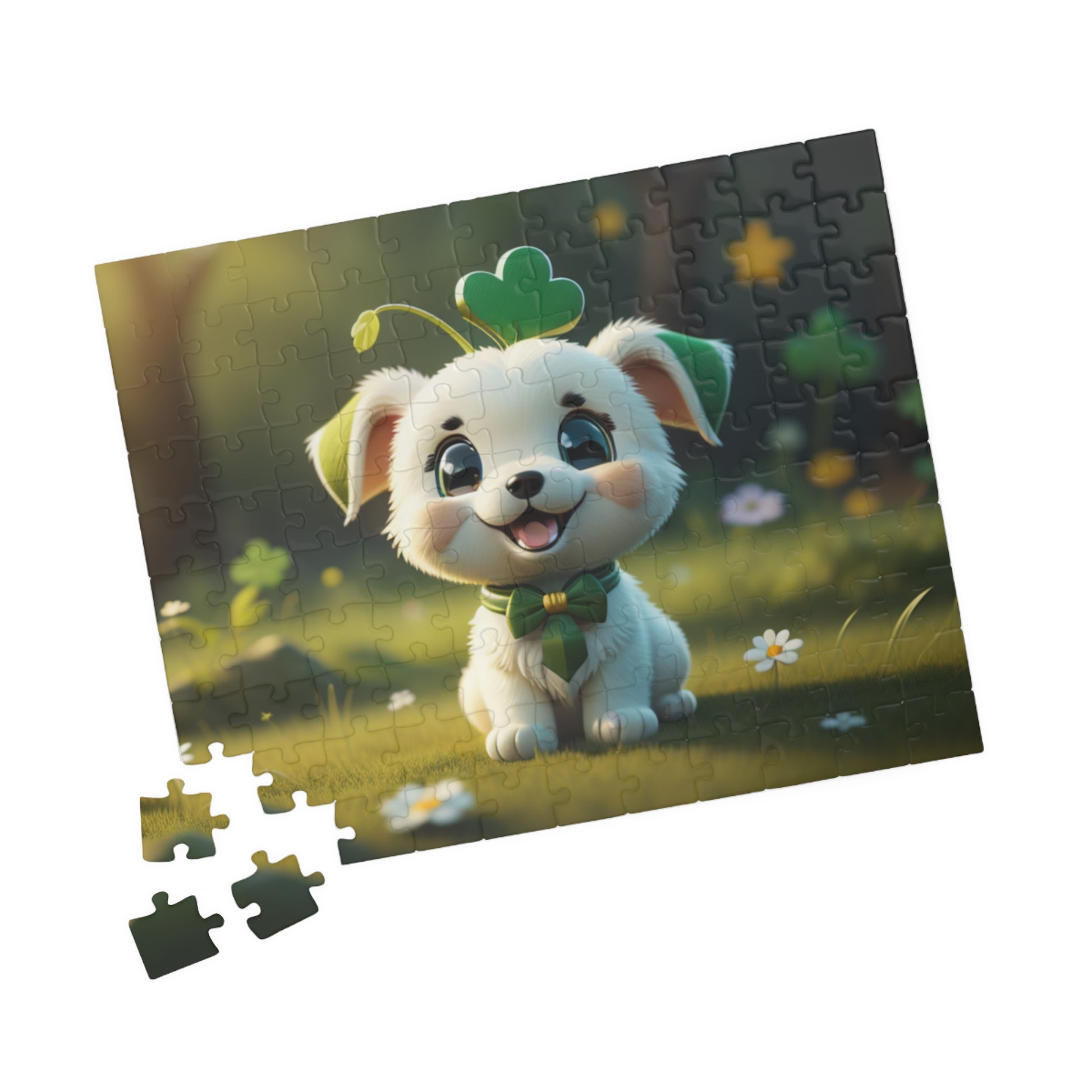 Gaelic Gratitude Puppy - St. Patrick's Day Mental Health Puzzle