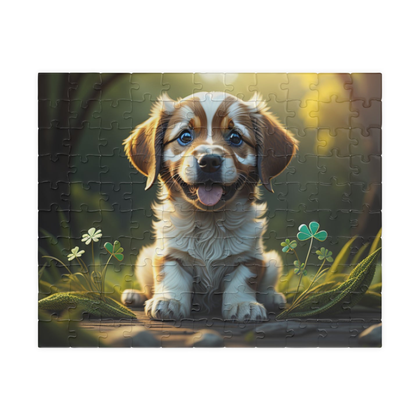 Zenful Zigzags of Puppy Zen - St. Patrick's Day Mental Health Puzzle