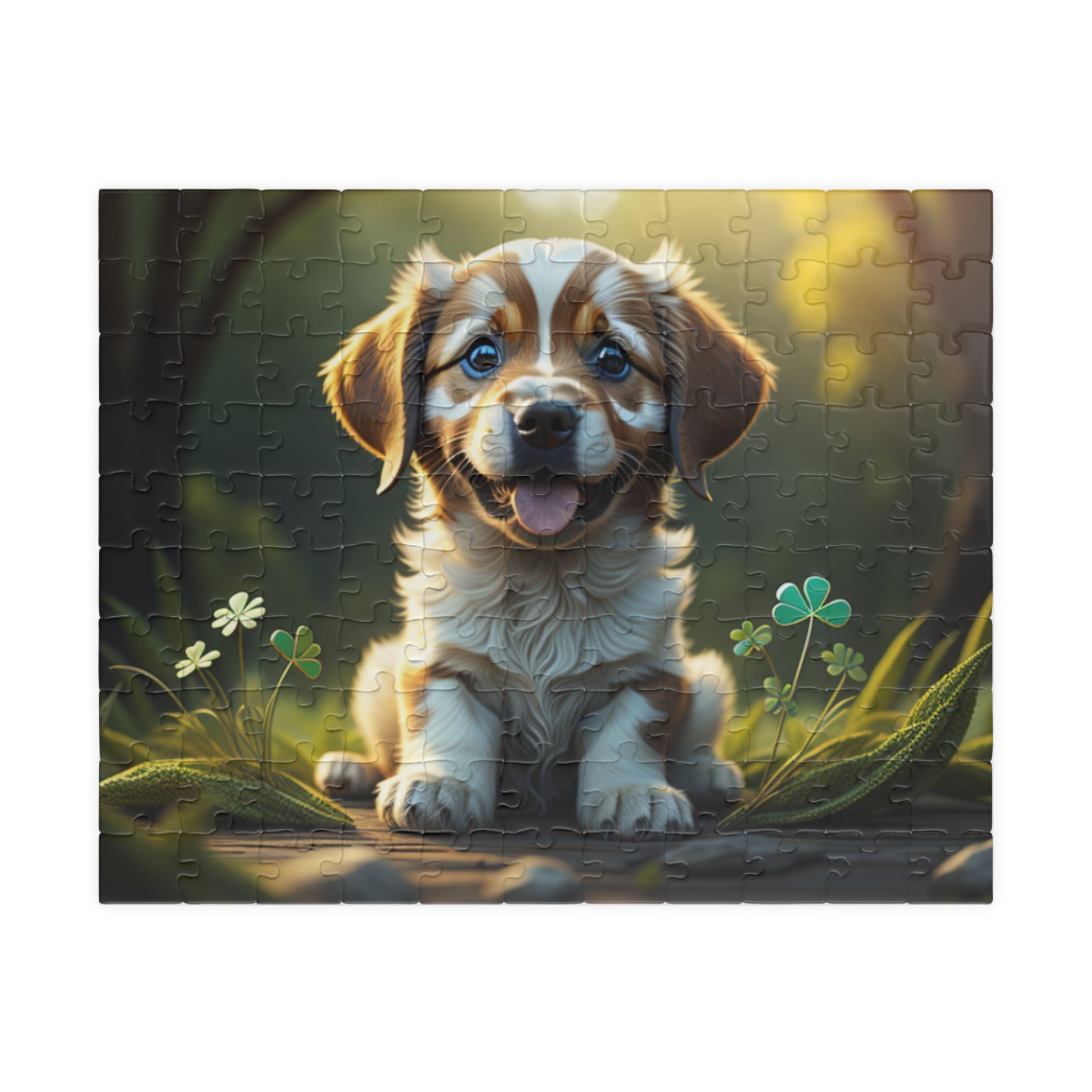 Zenful Zigzags of Puppy Zen - St. Patrick's Day Mental Health Puzzle