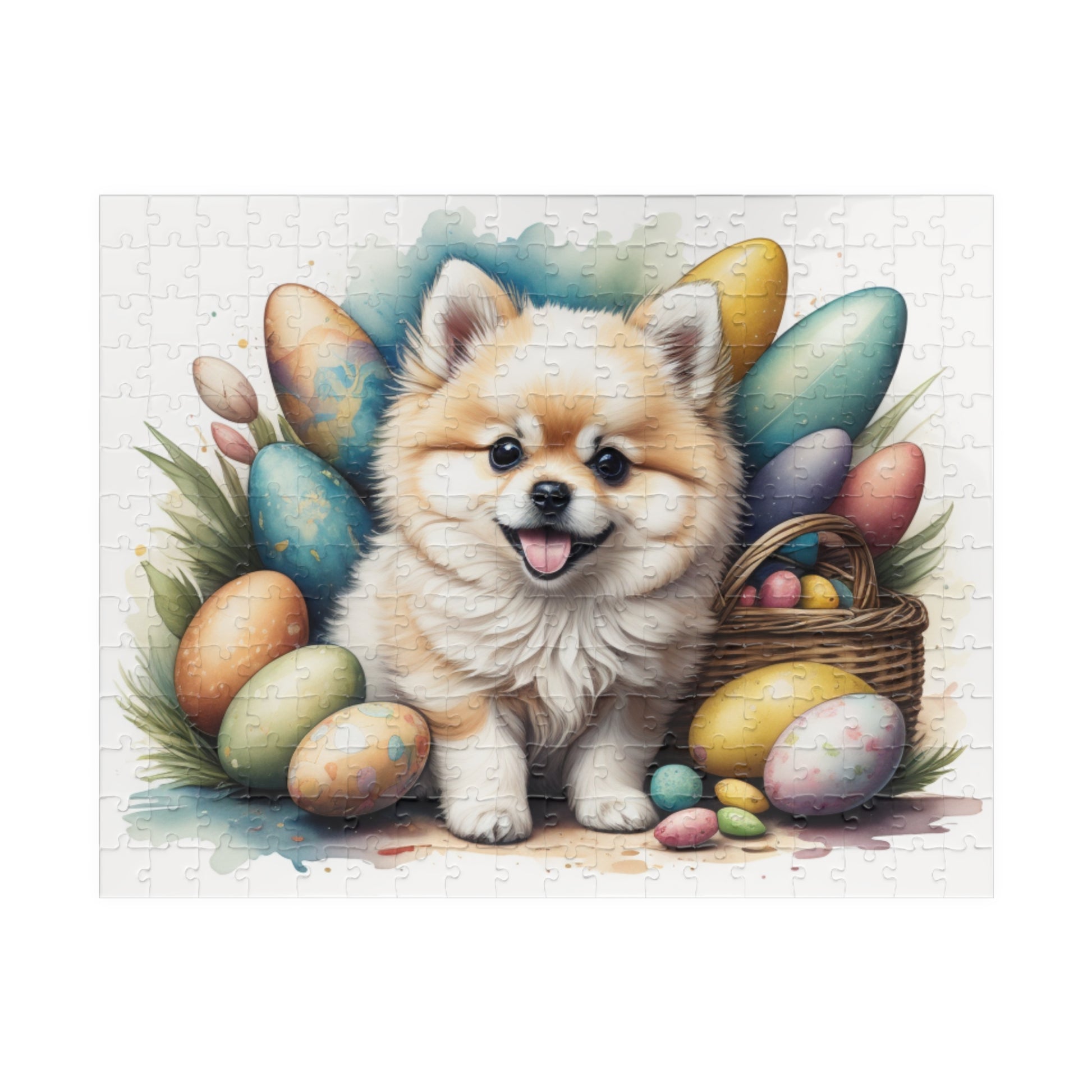 Pomeranian (Cream) Easter Puppy Puzzle - Dog Lovers, Mental Health Benefits, Holiday Fun, Mindfulness, Stress Relief, Festive Gift
