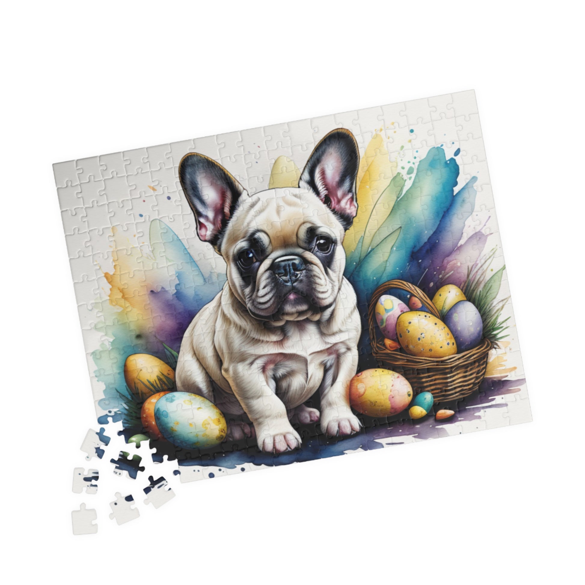 French Bulldog (Cream) Easter Puppy Puzzle - Dog Lovers, Mental Health Benefits, Holiday Fun, Mindfulness, Stress Relief, Festive Gift