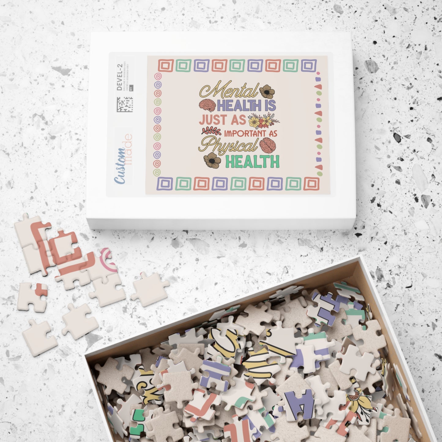 Mental Health Is Just As Important As Physical Health - Mental Health Quote Puzzle