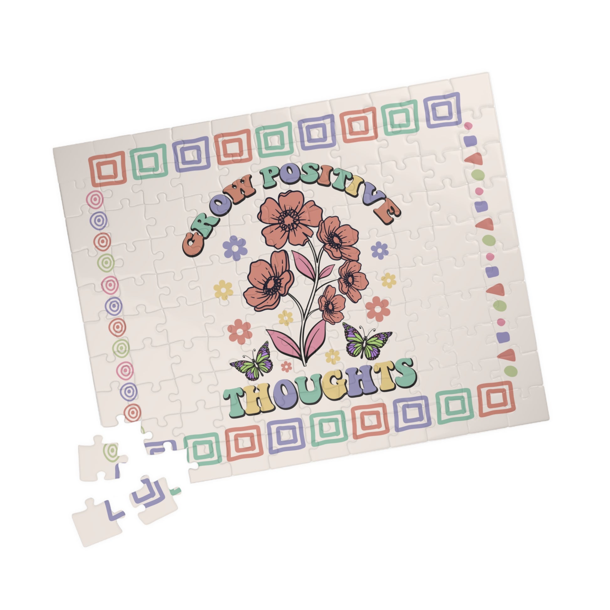 Grow Positive Thoughts - Mental Health Quote Puzzle