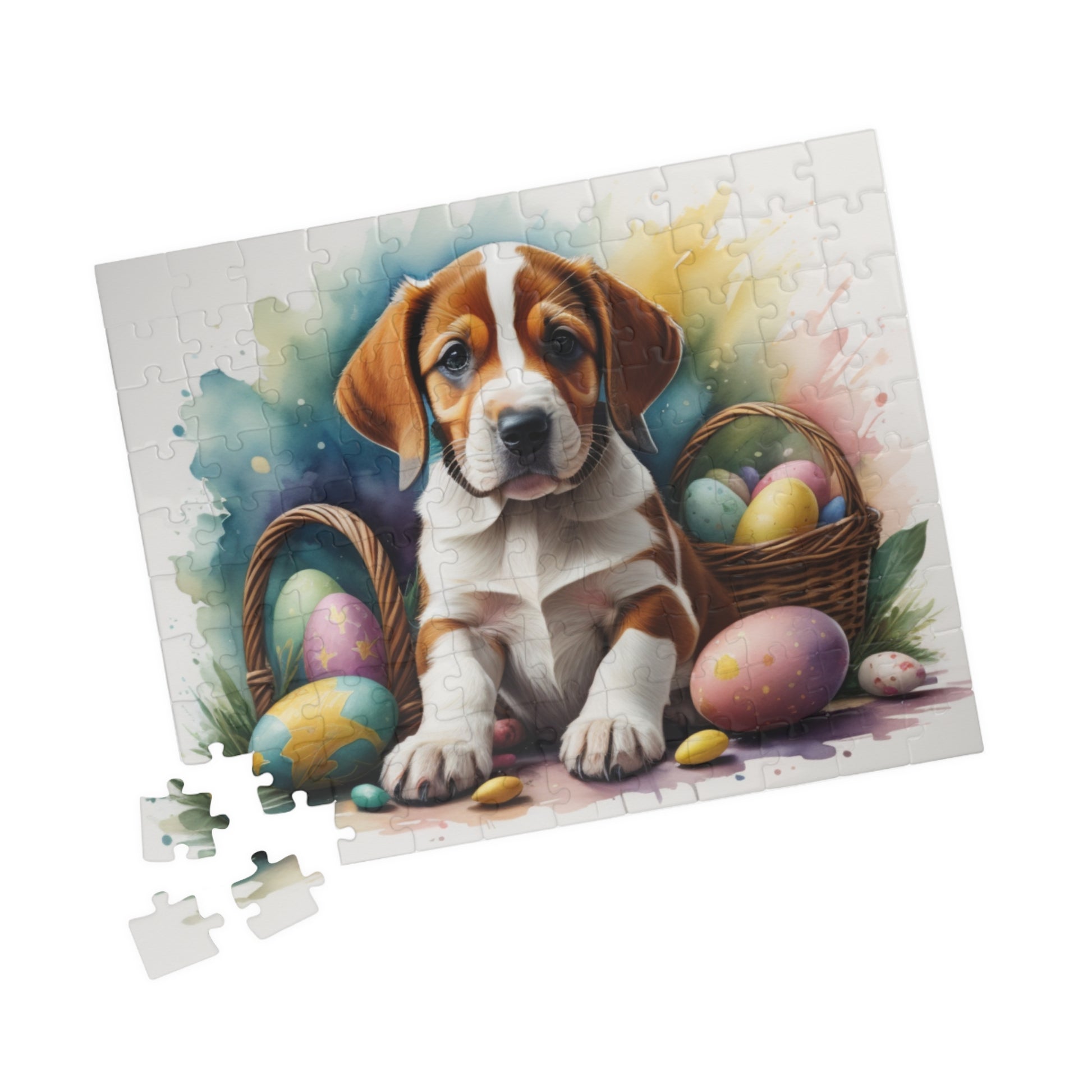 American Foxhound Easter Puppy Puzzle - Dog Lovers, Mental Health Benefits, Holiday Fun, Mindfulness, Stress Relief, Festive Gift