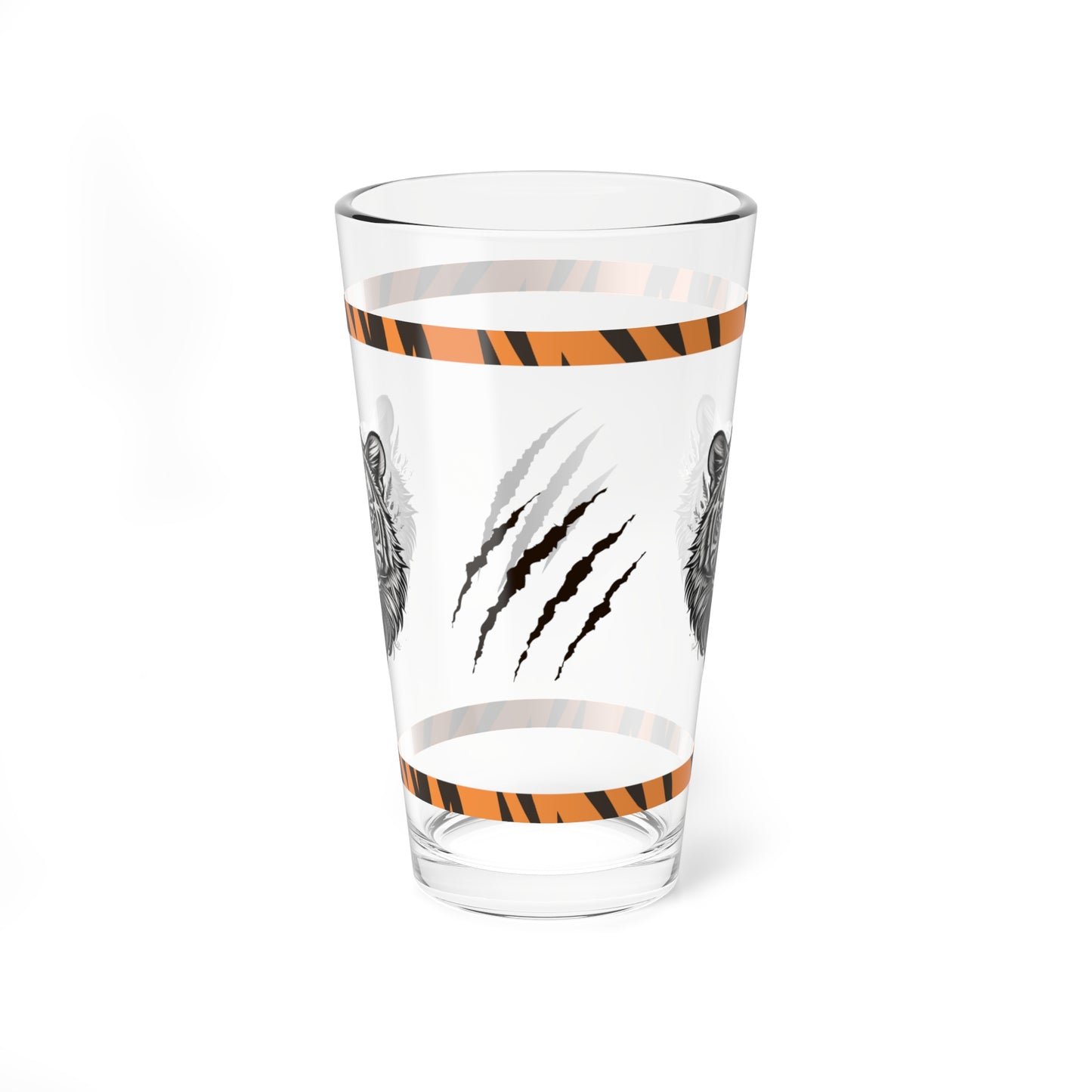 Majestic Roar 16oz Tiger Pint Glass - Inspiring Strength, Courage, and Empowerment