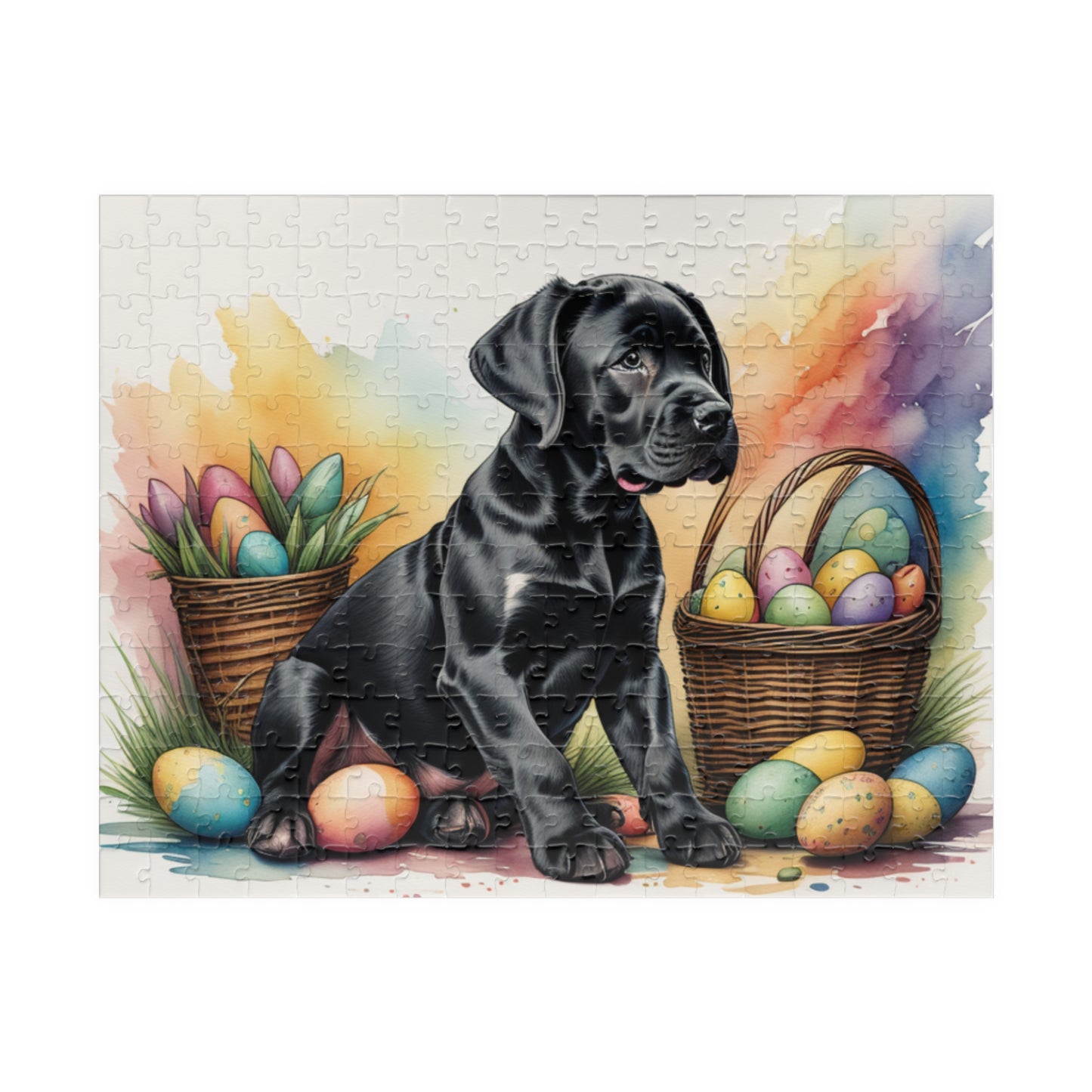 Great Dane (Black) Easter Puppy Puzzle - Dog Lovers, Mental Health Benefits, Holiday Fun, Mindfulness, Stress Relief, Festive Gift