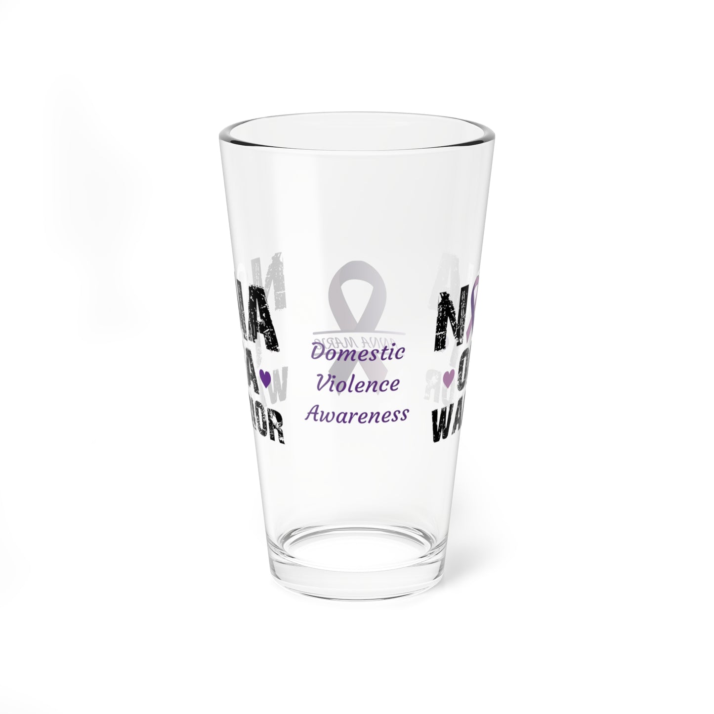 Custom DV Awareness Pint Glass - Nana of a Warrior, Strength & Love