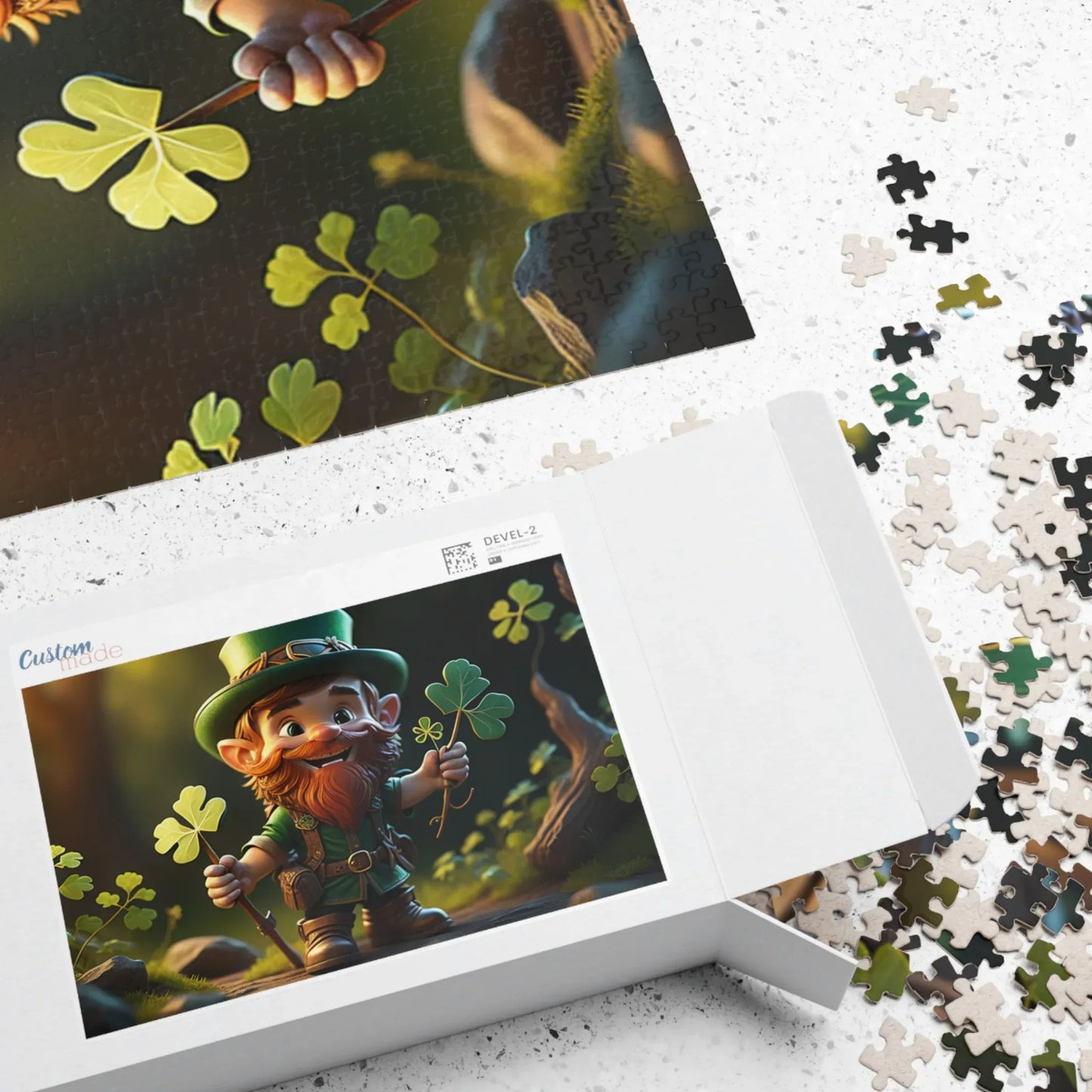 Shop our premium lucky leaf labyrinth st patricks day mental health puzzle from MySisterIsASurvivor.