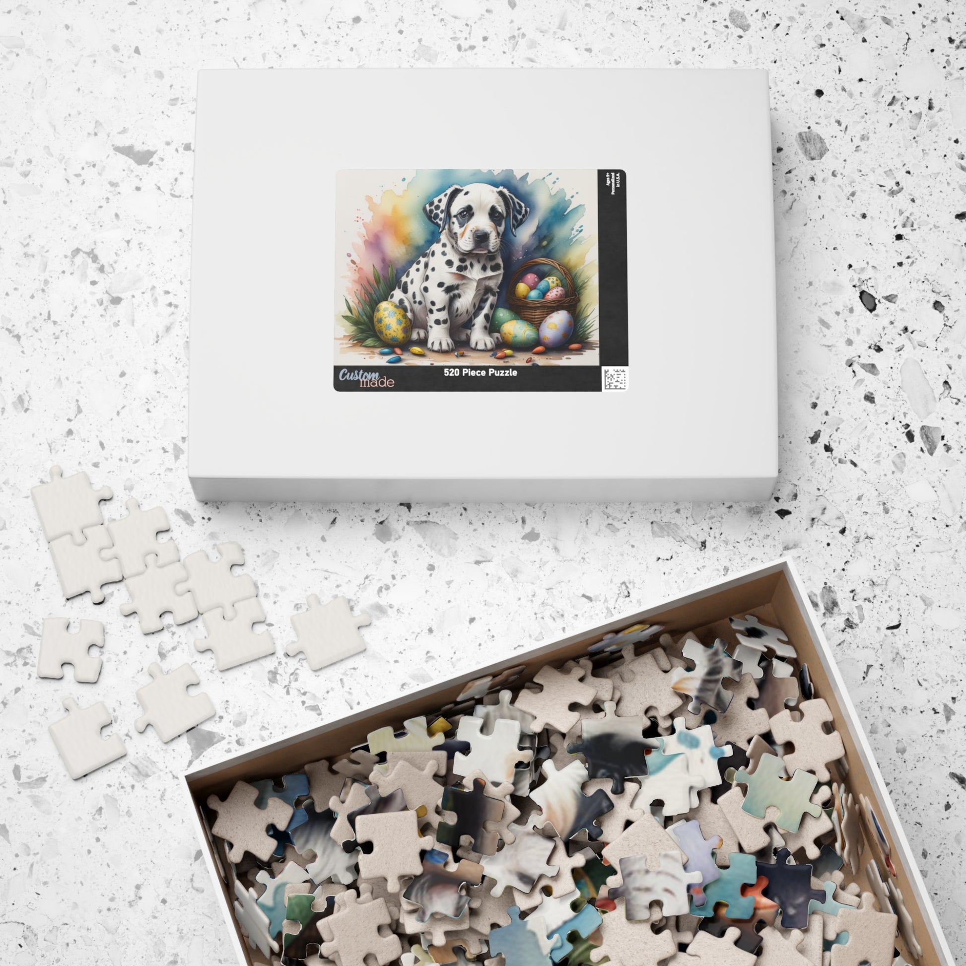 Dalmatian Easter Puppy Puzzle - Dog Lovers, Mental Health Benefits, Holiday Fun, Mindfulness, Stress Relief, Festive Gift