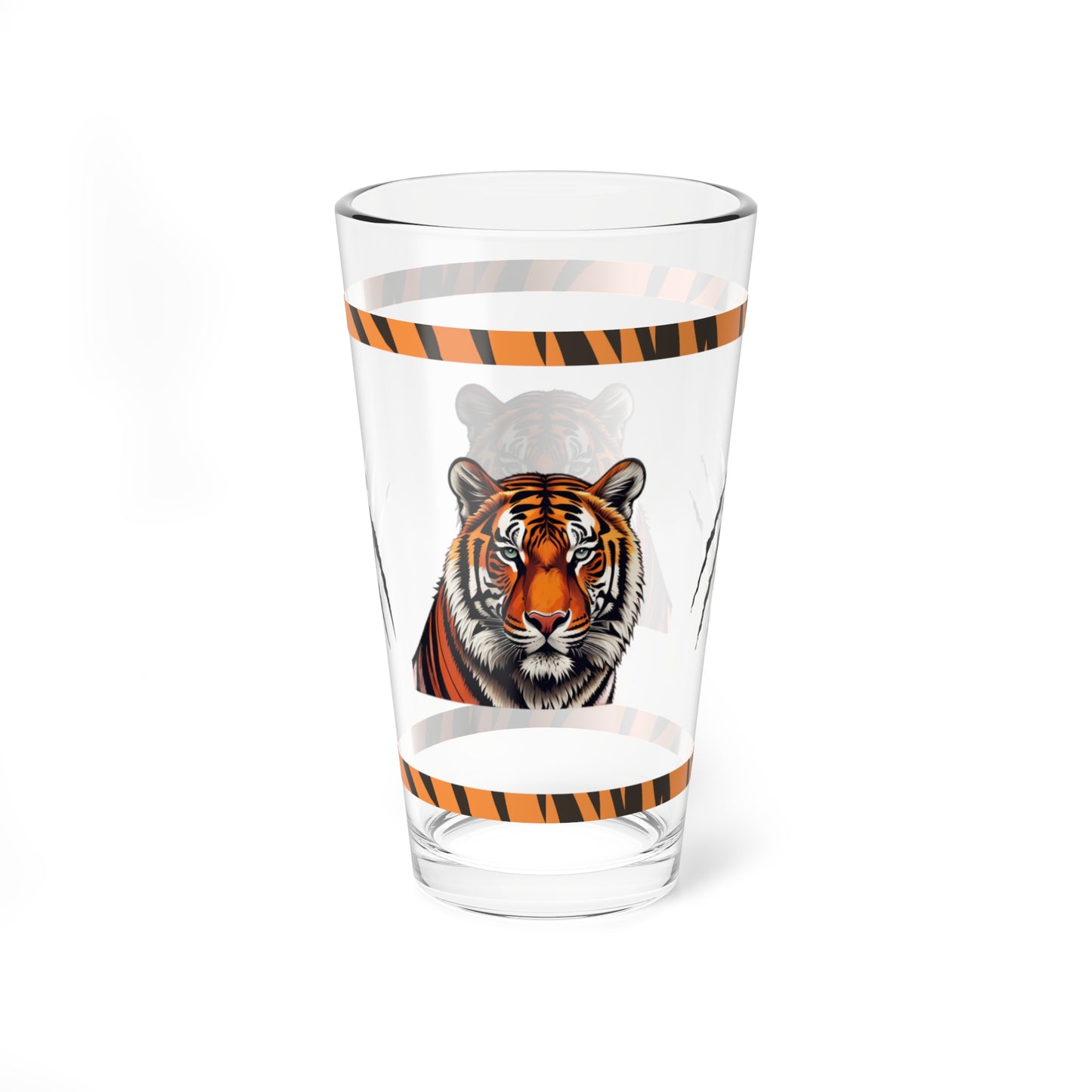 Strength Unleashed 16oz Tiger Pint Glass - Inspiring Strength, Courage, and Empowerment