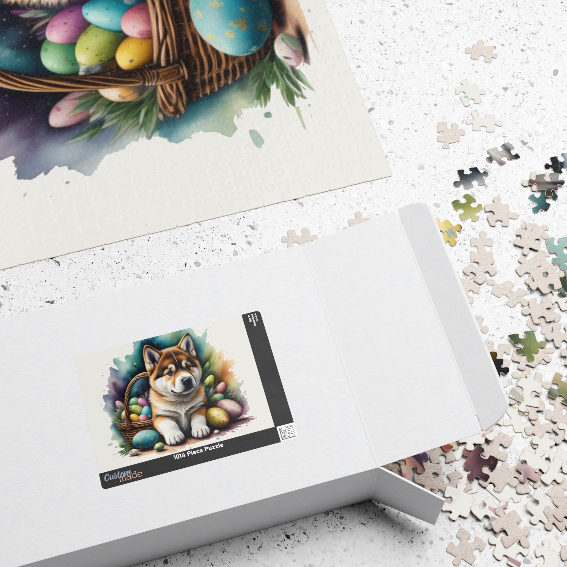 Akita Easter Puppy Puzzle - Dog Lovers, Mental Health Benefits, Holiday Fun, Mindfulness, Stress Relief, Festive Gift