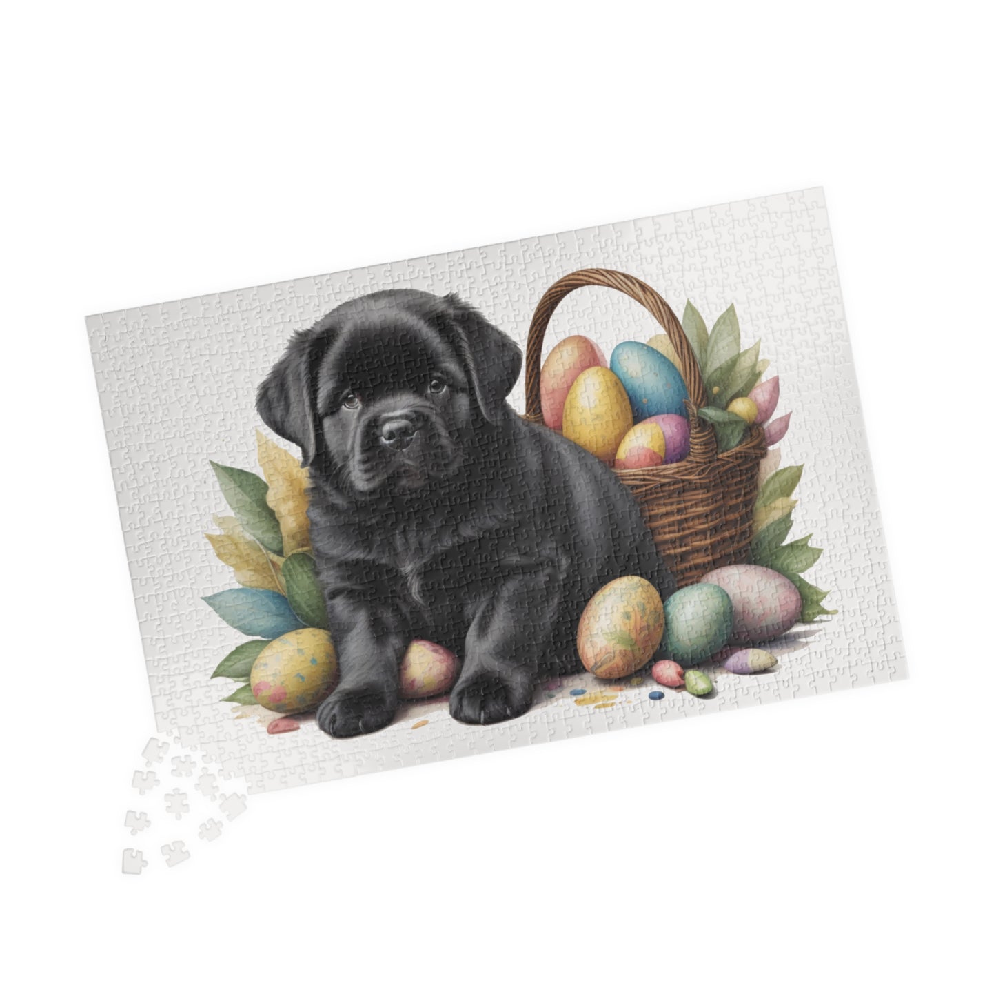 Newfoundland (Black) Easter Puppy Puzzle - Dog Lovers, Mental Health Benefits, Holiday Fun, Mindfulness, Stress Relief, Festive Gift