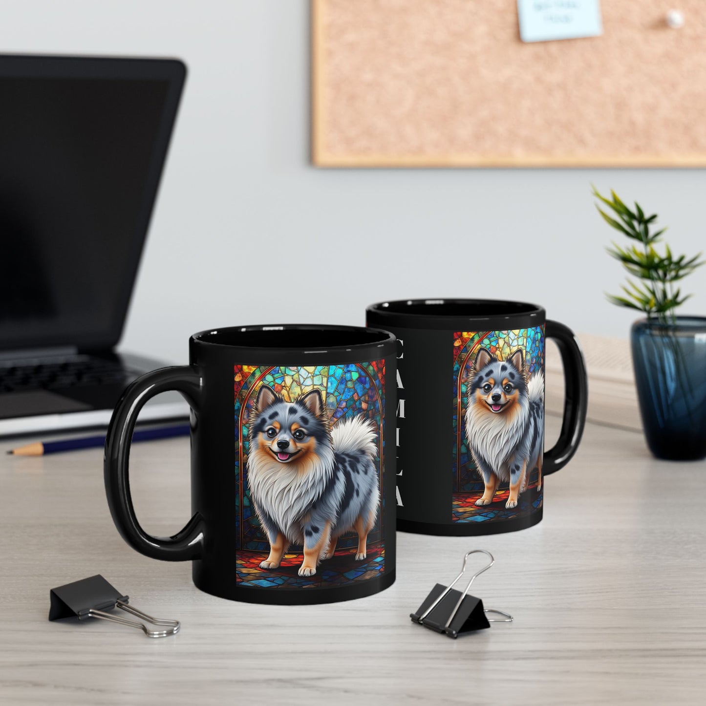 Pomeranian (Blue Merle) Personalized Dog Breed Mug, Pet Lover Mug, Dog Coffee Mug, Custom Name Mug, Dog Lover Gift, Dog-Themed Mug