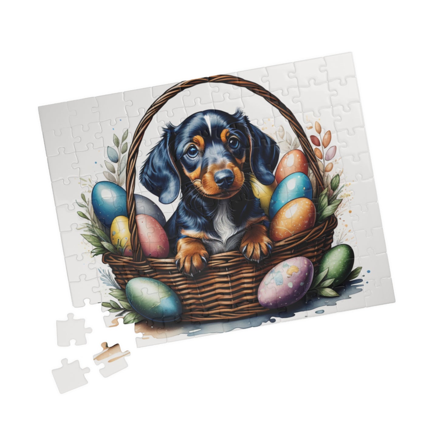 Dachshund Easter Puppy Puzzle - Dog Lovers, Mental Health Benefits, Holiday Fun, Mindfulness, Stress Relief, Festive Gift