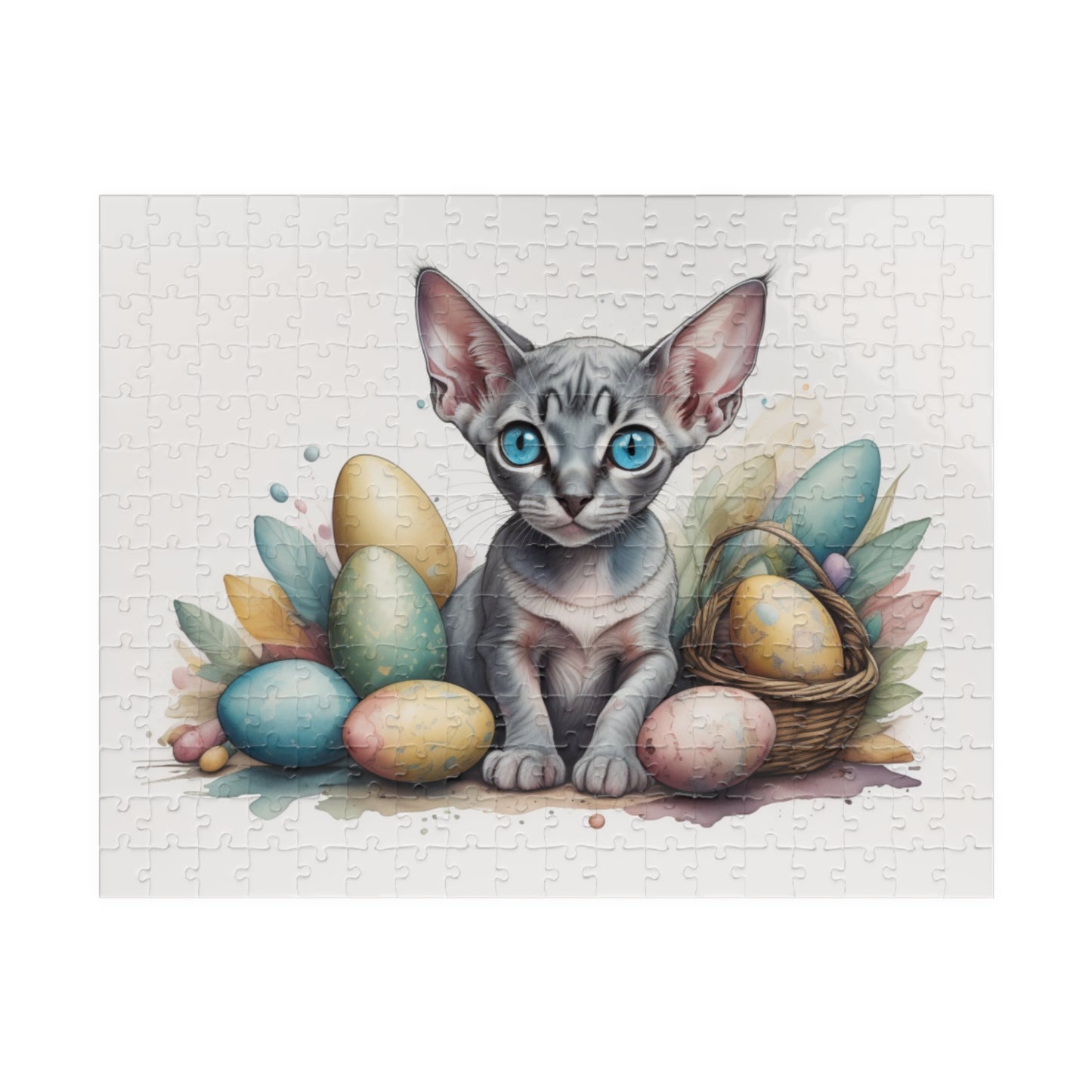 Sphynx Easter Kitten Puzzle - Cat Lovers, Mental Health Benefits, Holiday Fun, Mindfulness, Stress Relief, Festive Gift