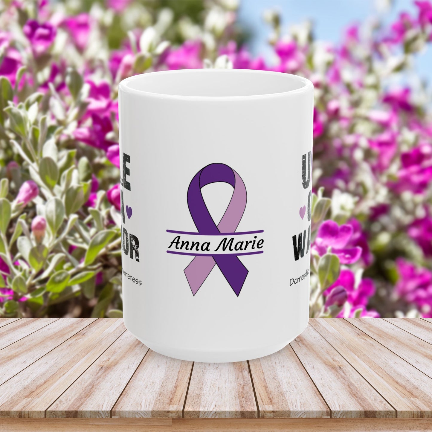 Uncle of a Warrior mug - DV support and awareness gift with strength and resilience design