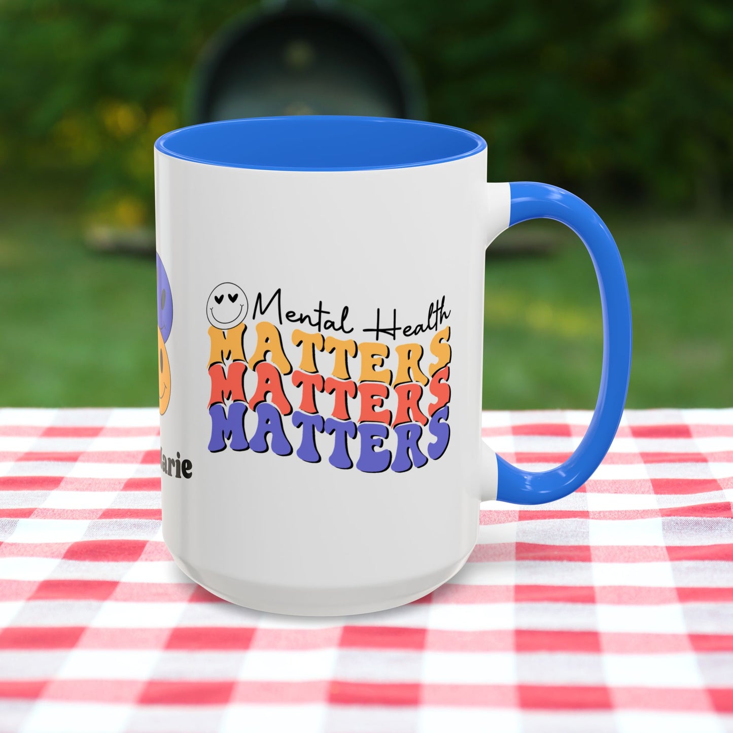 Mental Health Matters - Custom Retro Uplifting Mug for Mental Health Support & Emotional Well-Being